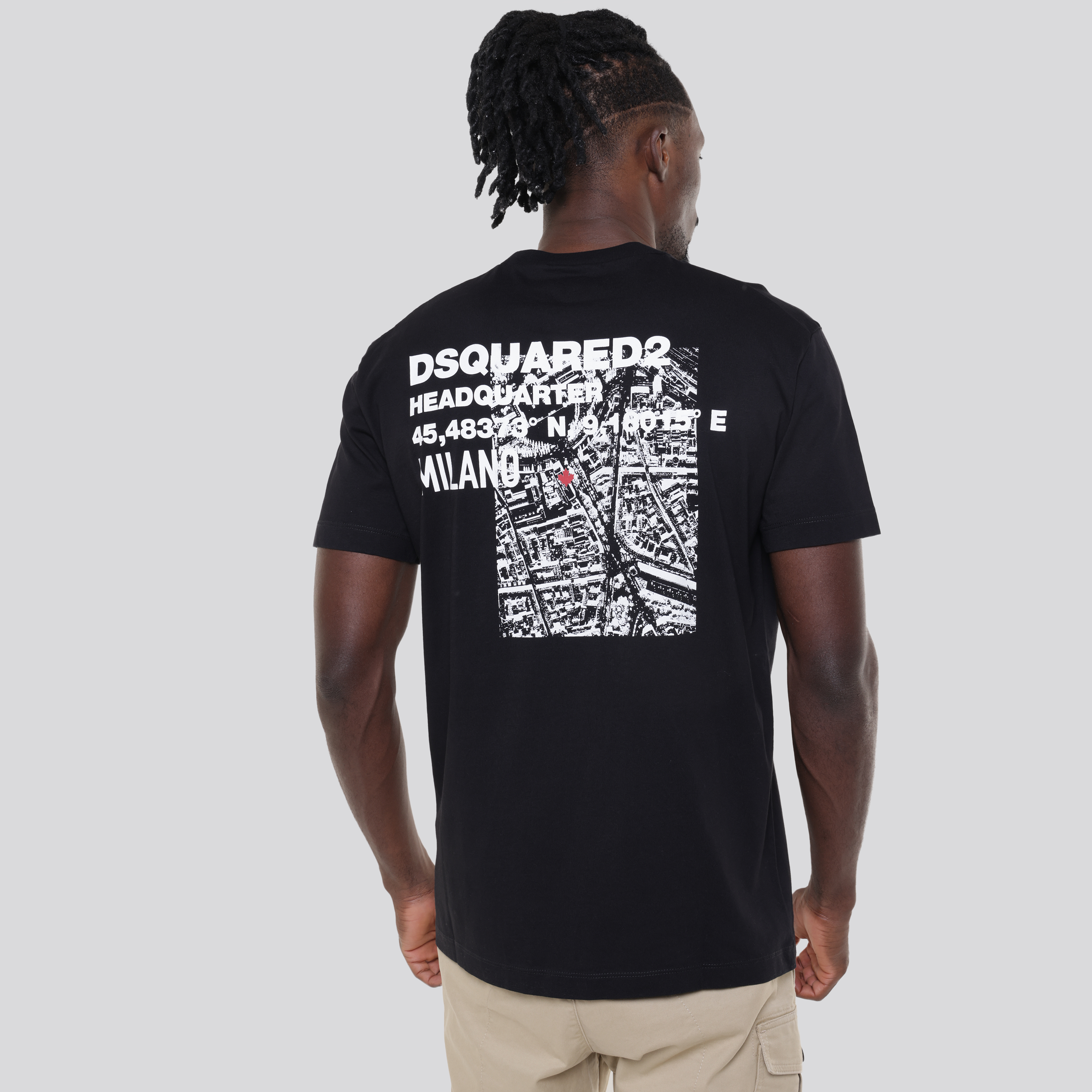 Camiseta Negra Dsquared2 Headquarter