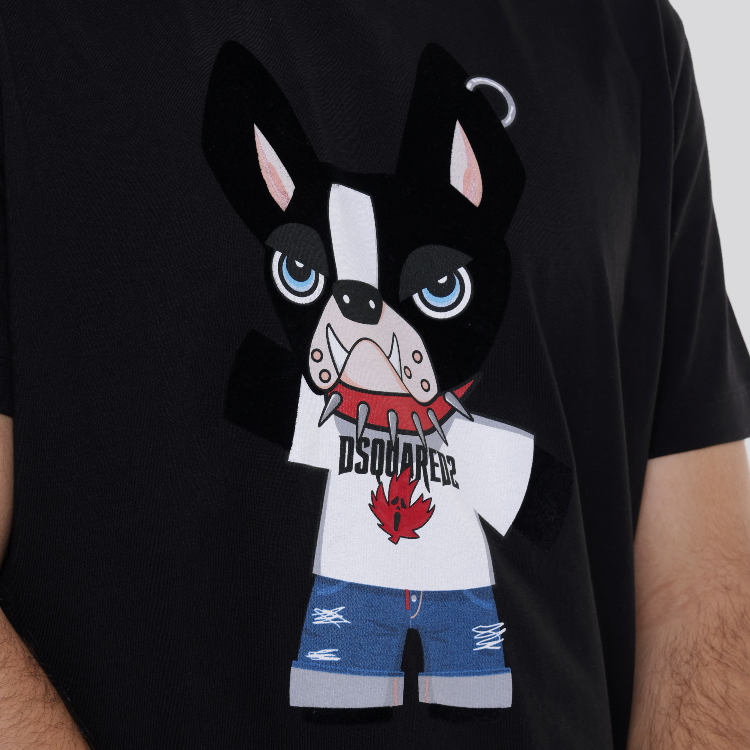 Camiseta Negra Dsquared2 Dog Print