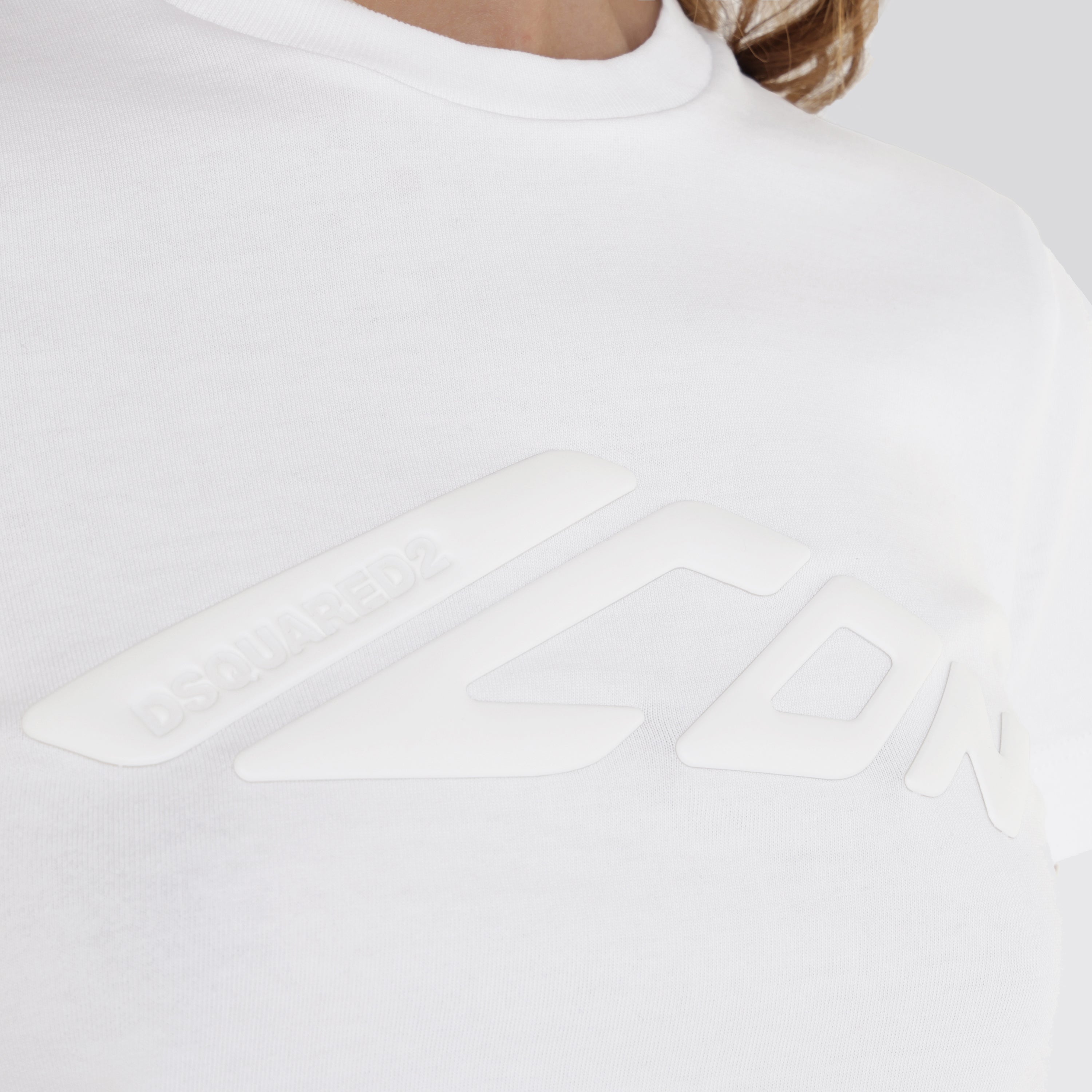 Camiseta Blanca Dsquared2 Icon Cropped