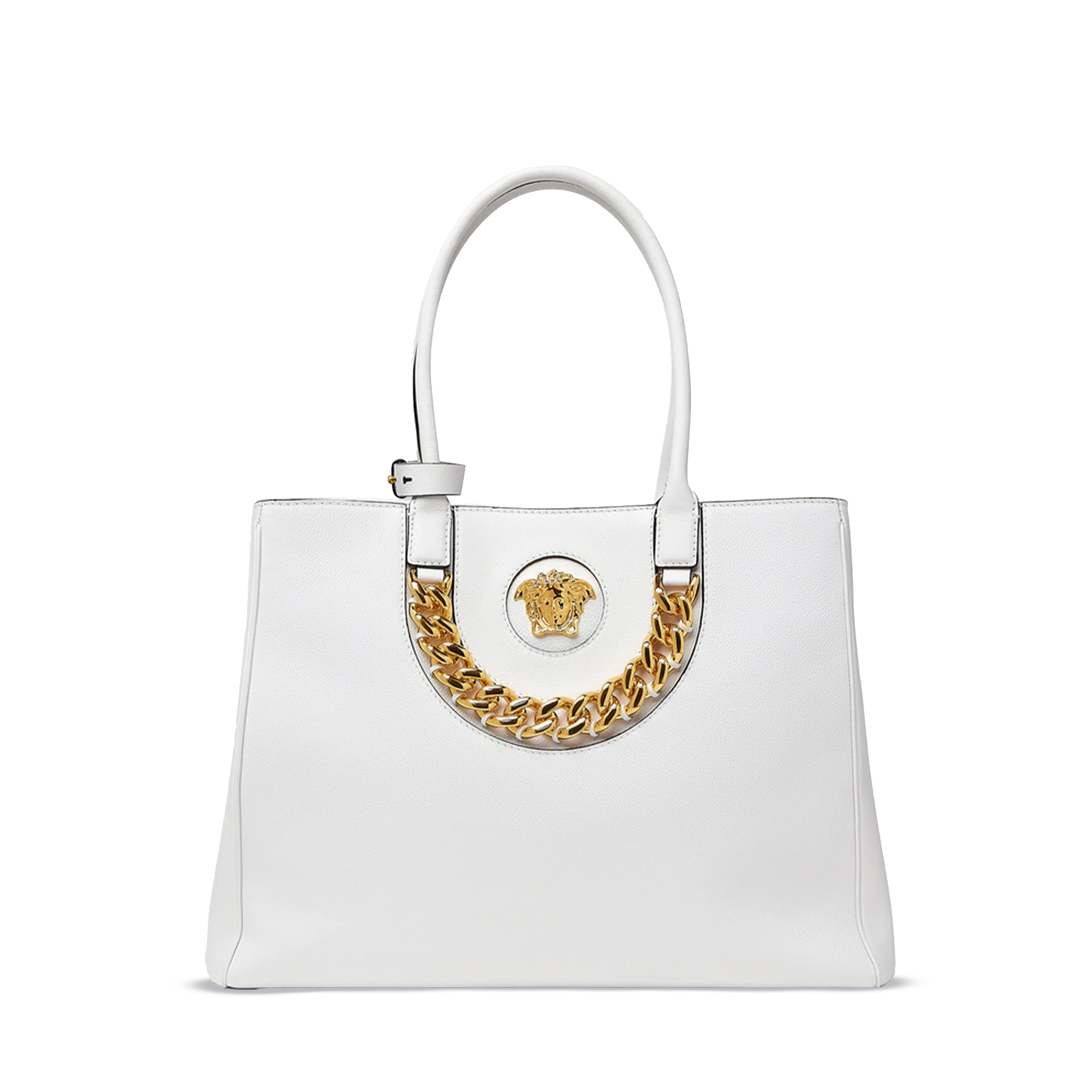 Cartera Blanco Versace Gold Chain Bi