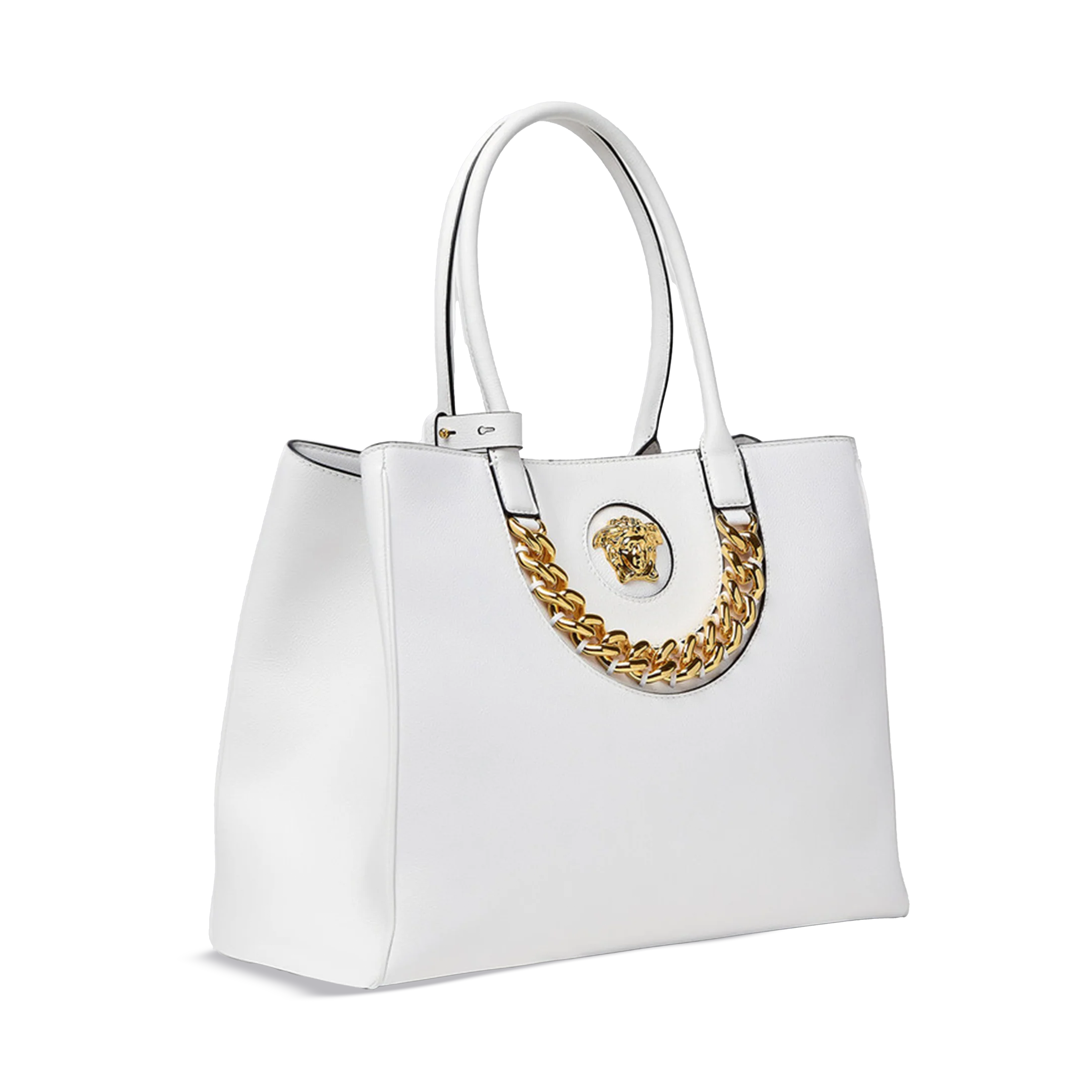 Cartera Blanco Versace Gold Chain Bi