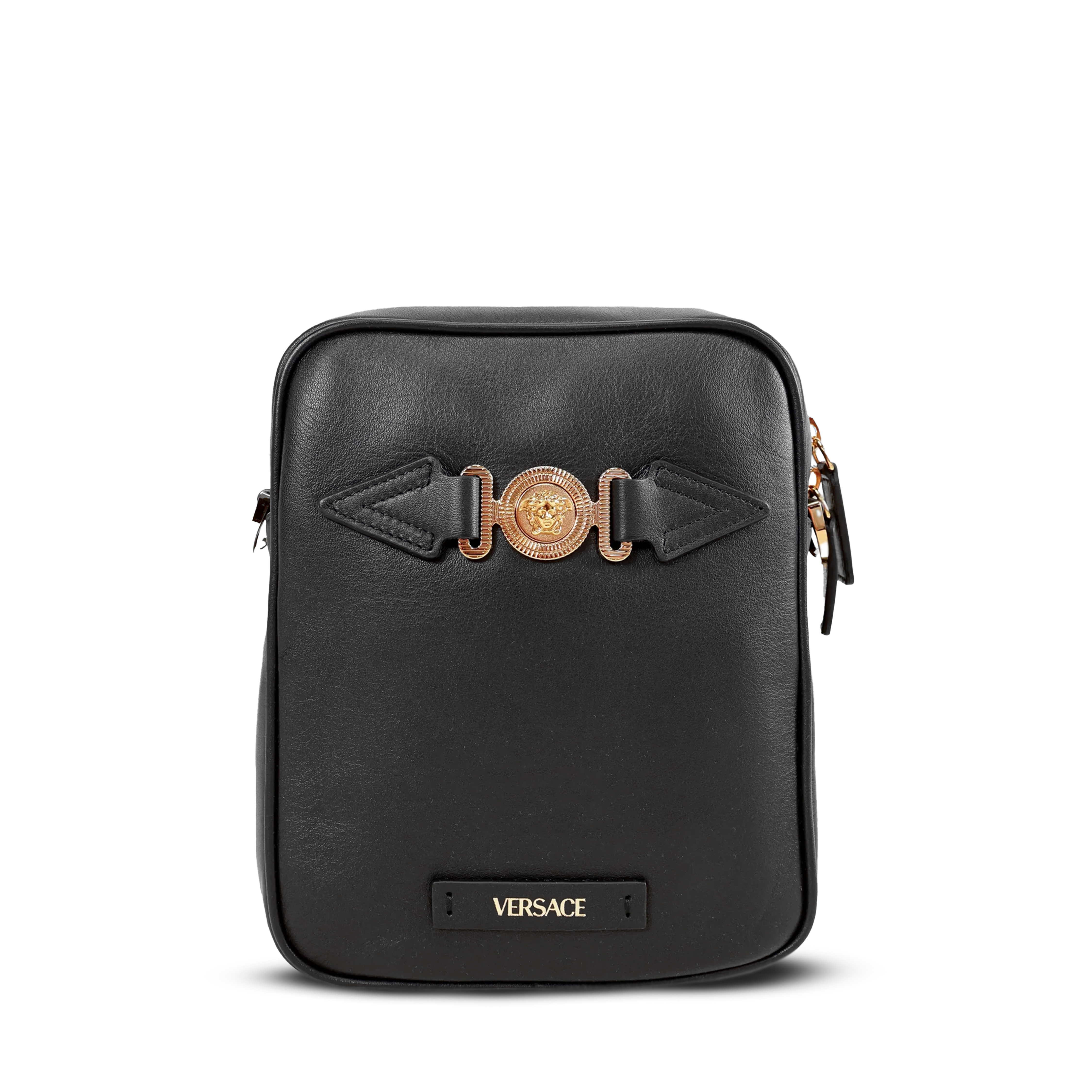 Bolso Negro Versace Medusa Plaque