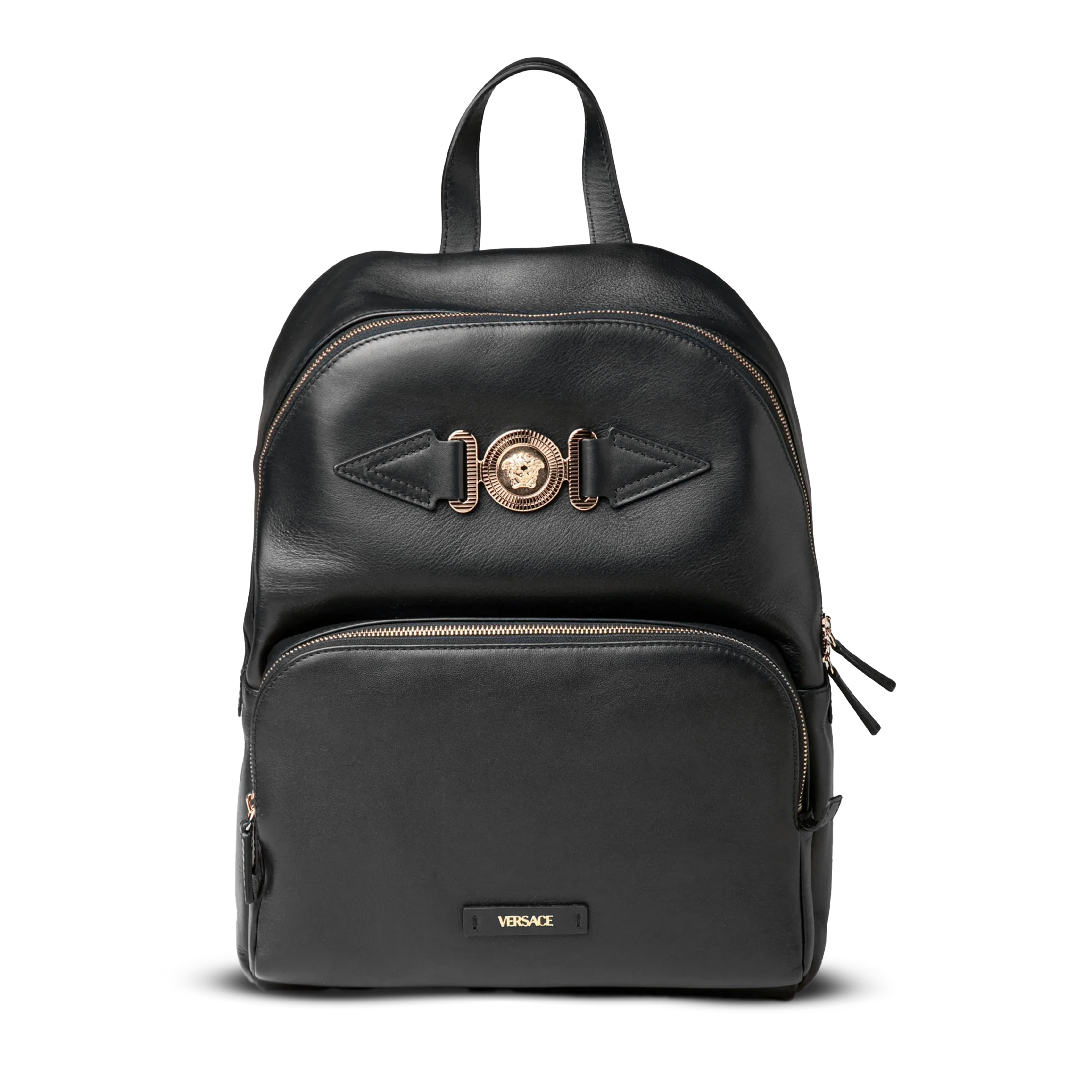 Morral Negro Versace Medusa Cuero