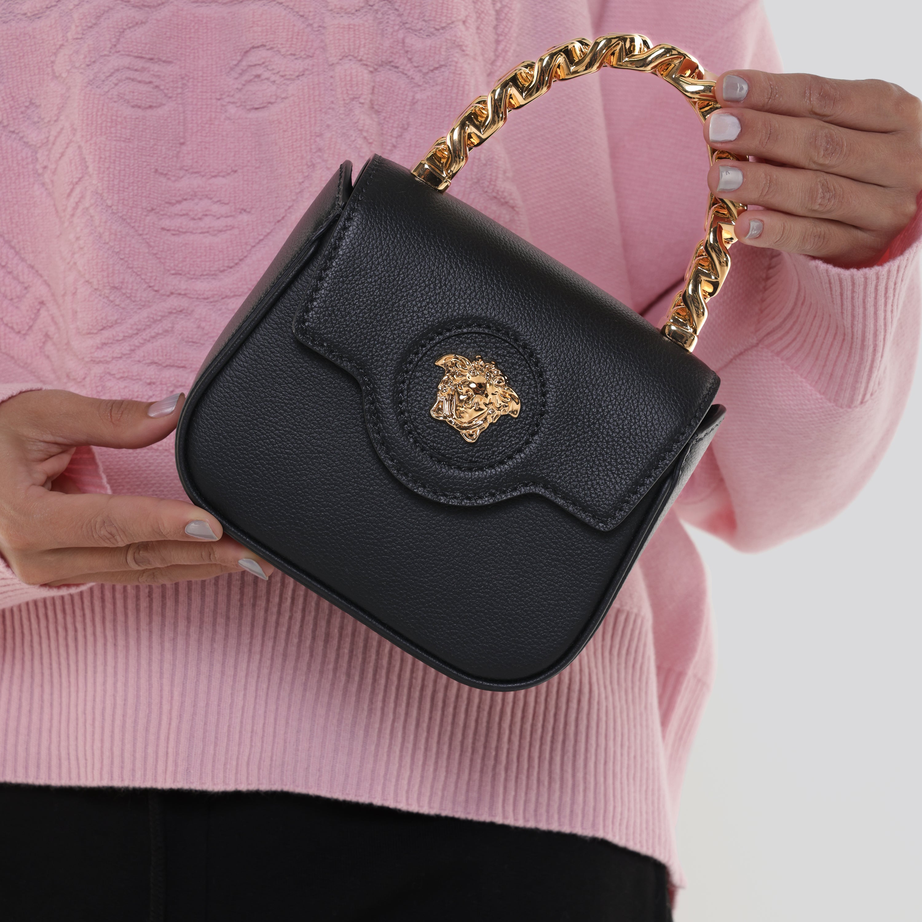 Cartera Negro Versace La Medusa