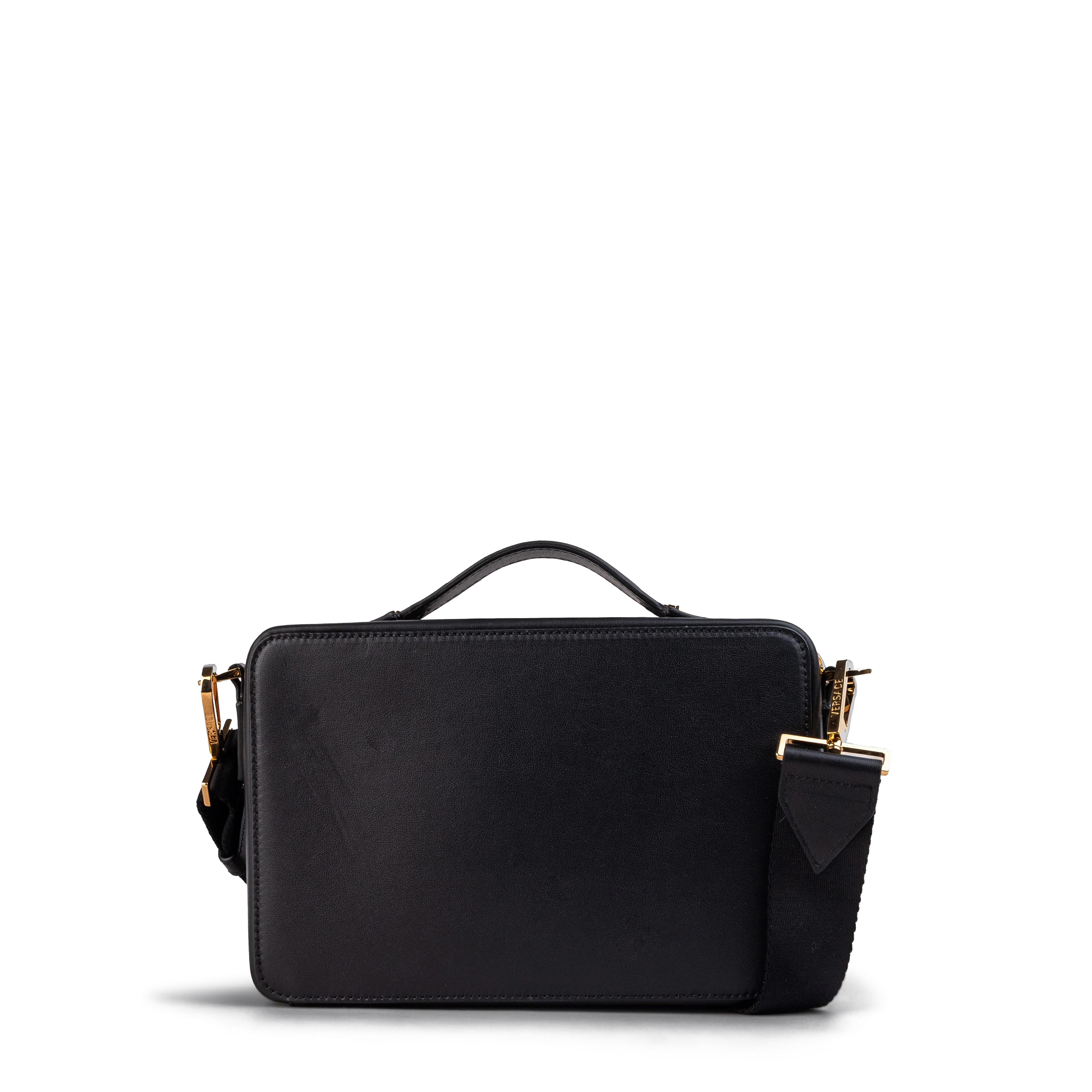 Bolso Negro Versace Medusa Mini Plaque