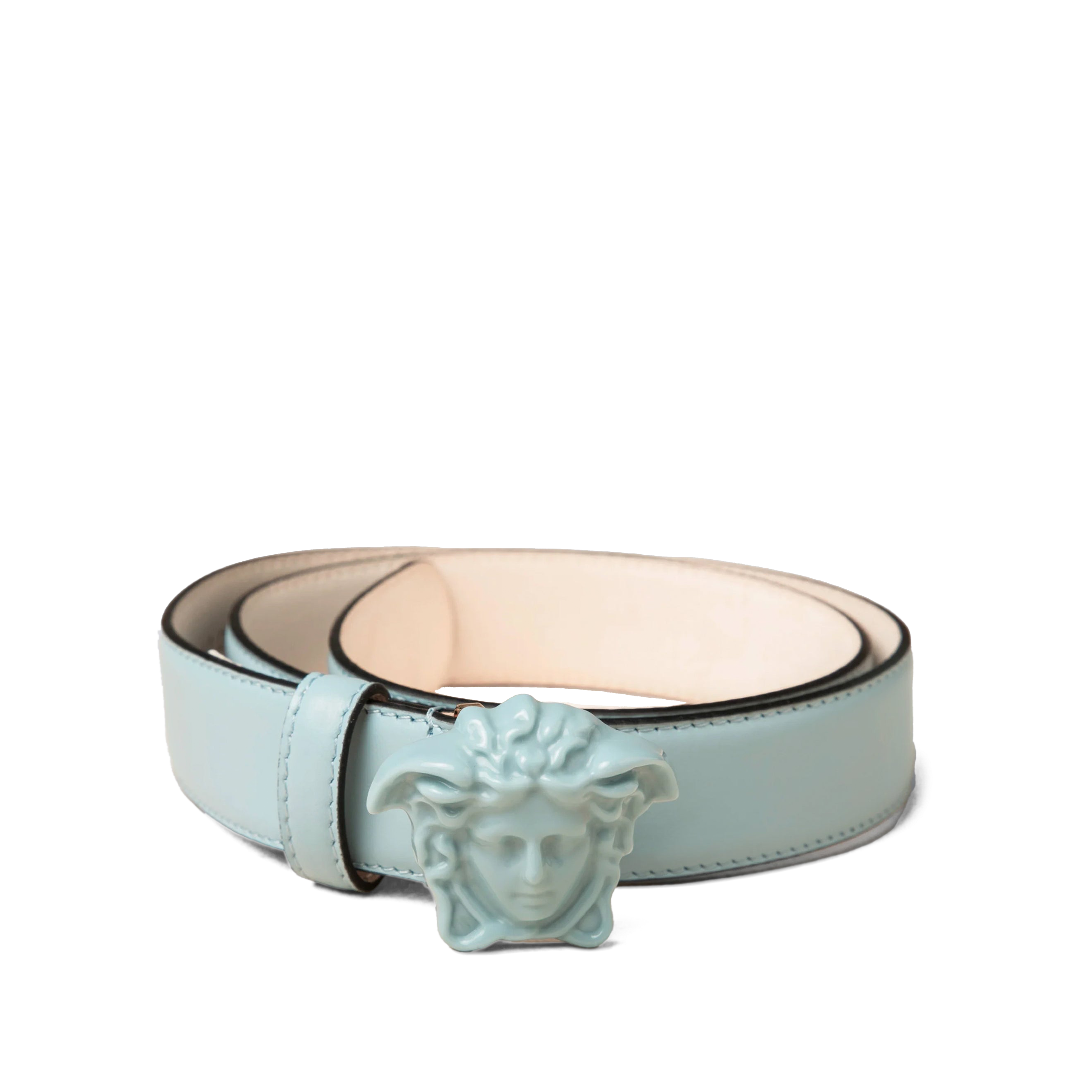 Cinturón Azul Claro Versace Medusa