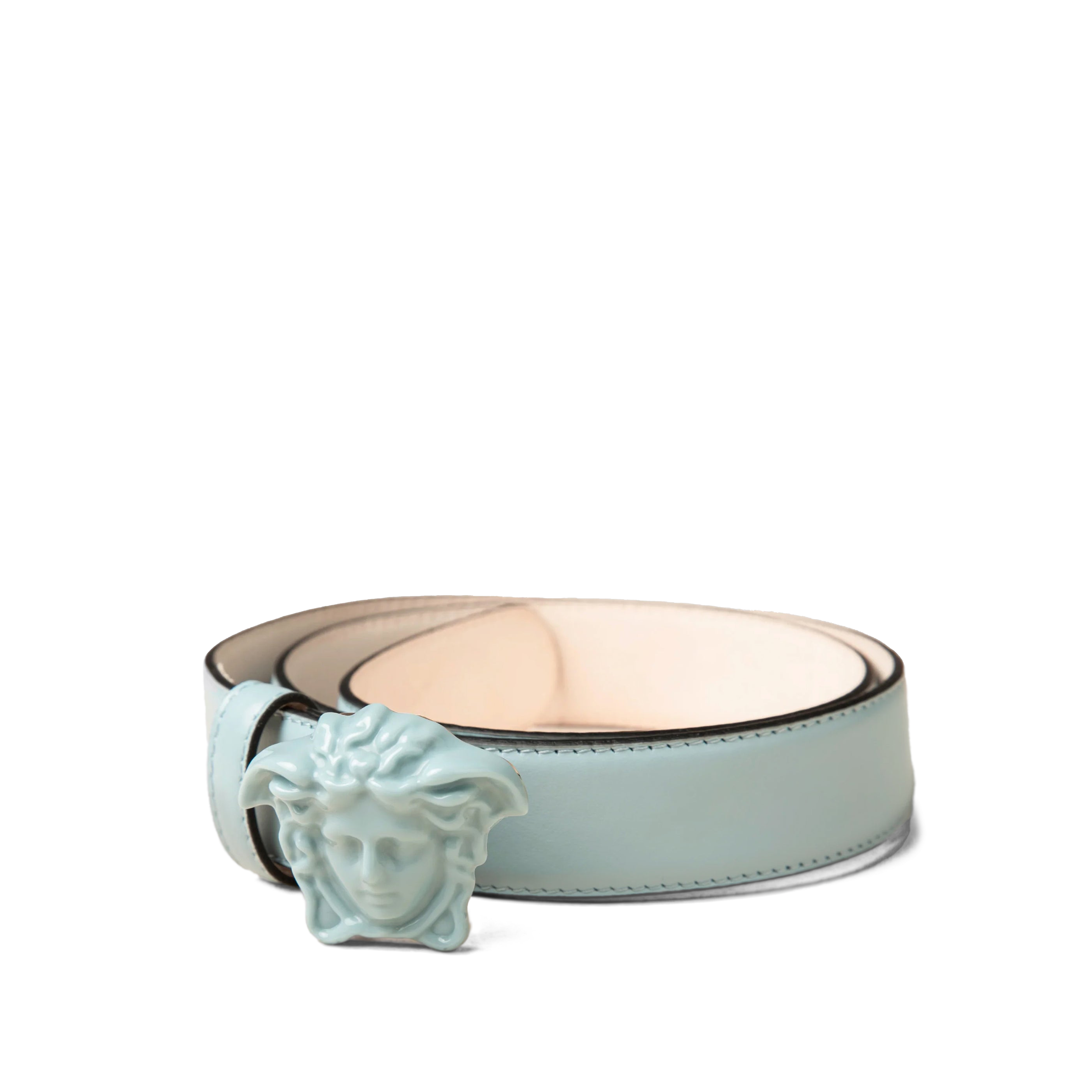 Cinturón Azul Claro Versace Medusa