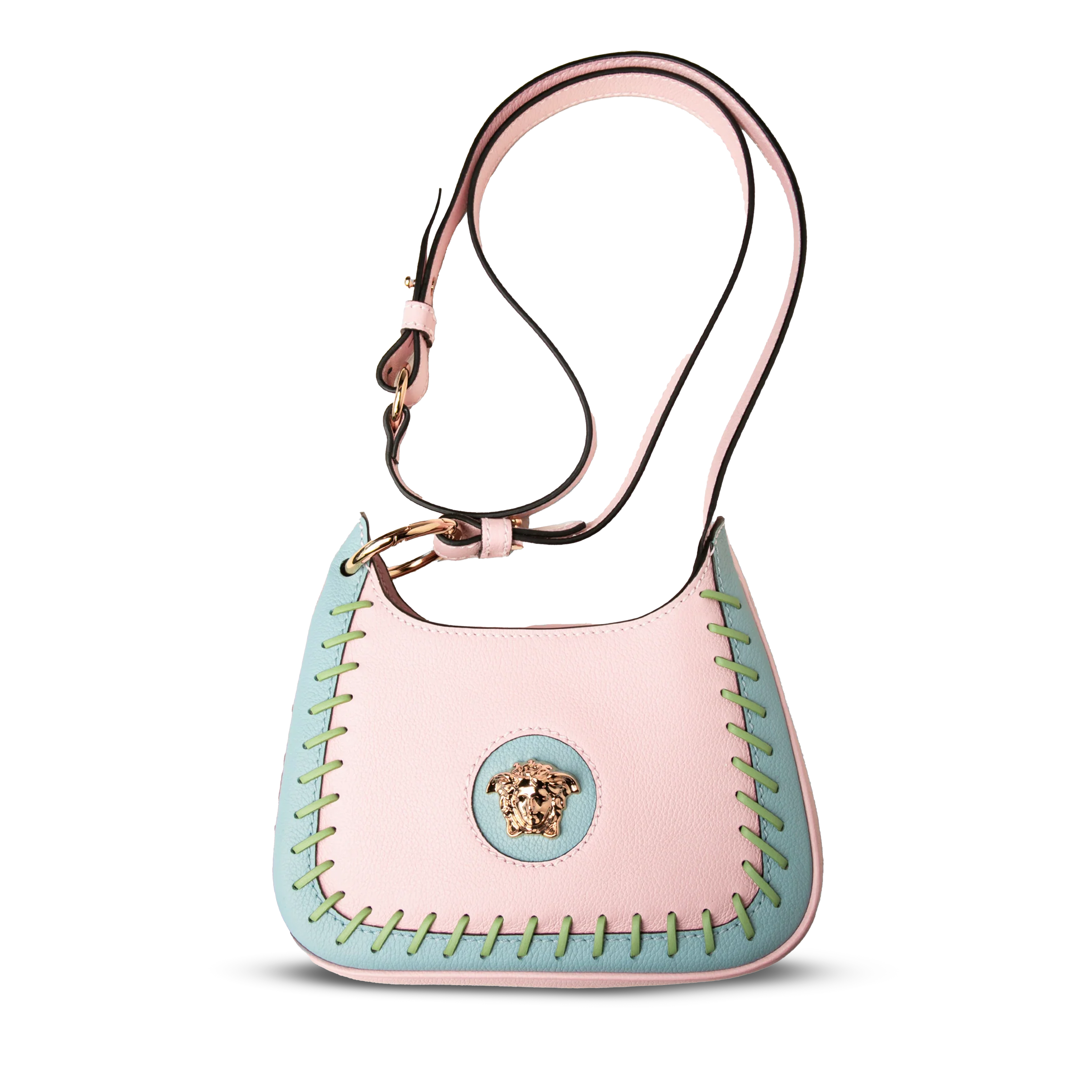Bolso Rosa Azul Versace Hobo Bag