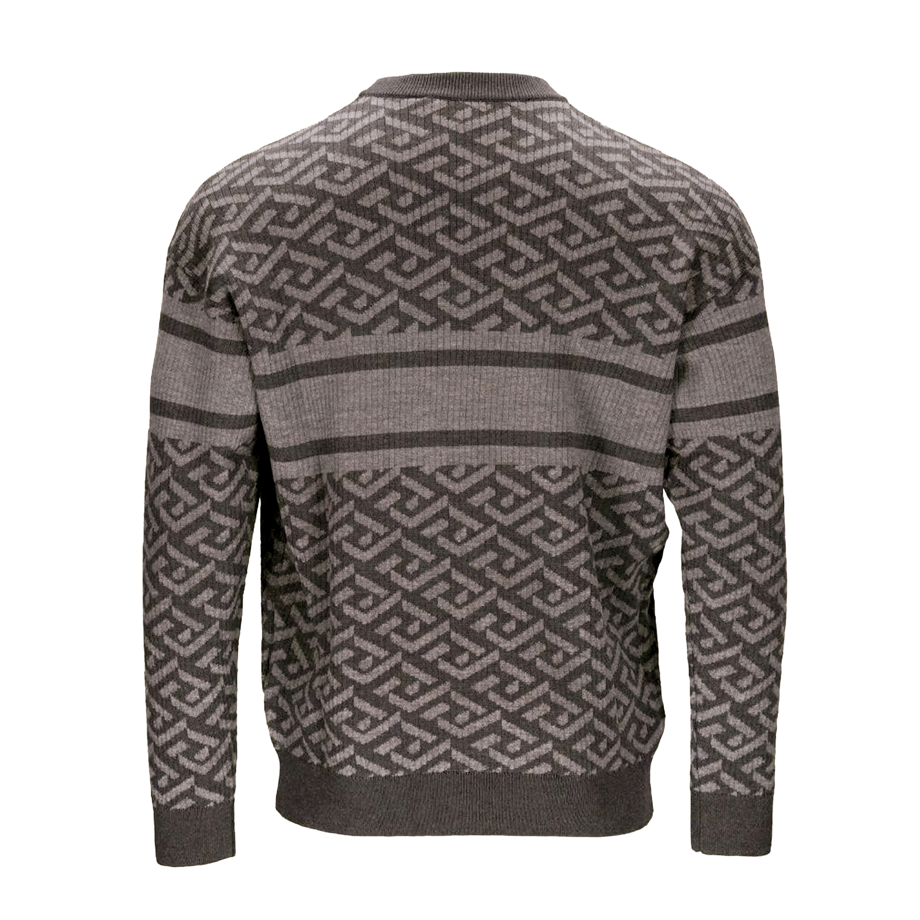 Suéter Gris Versace Medusa Greca