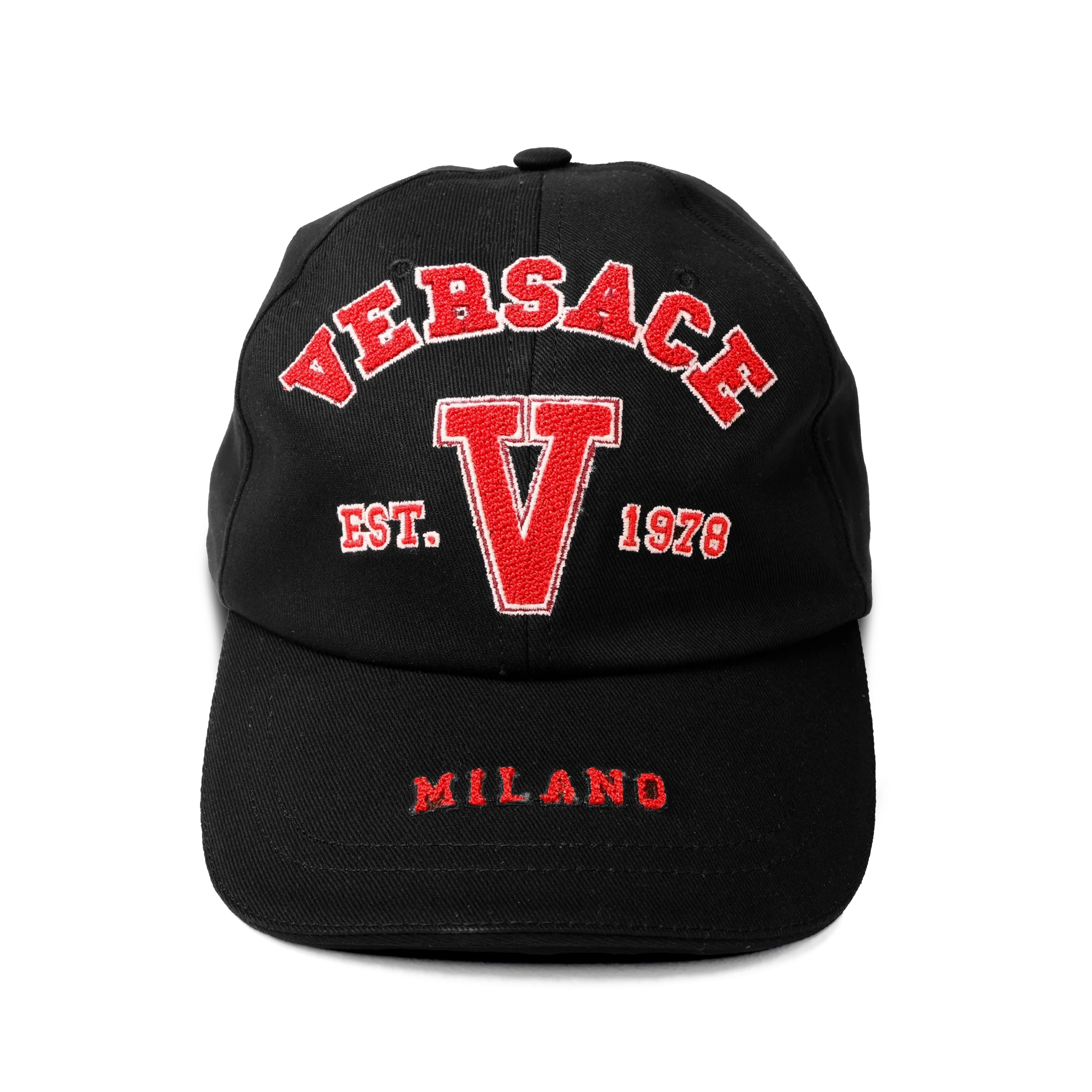 Gorra Negro-Rojo Versace 1978