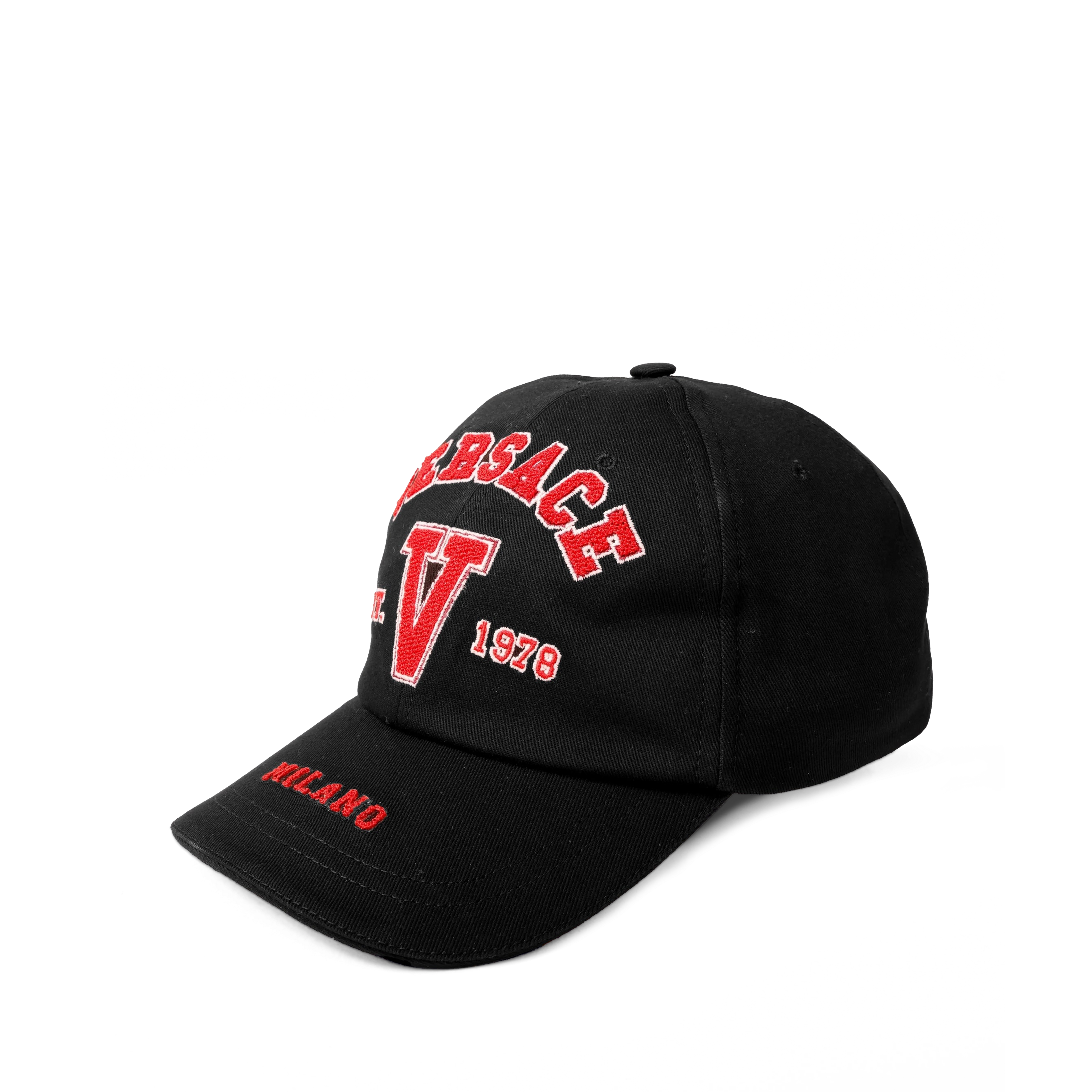 Gorra Negro-Rojo Versace 1978