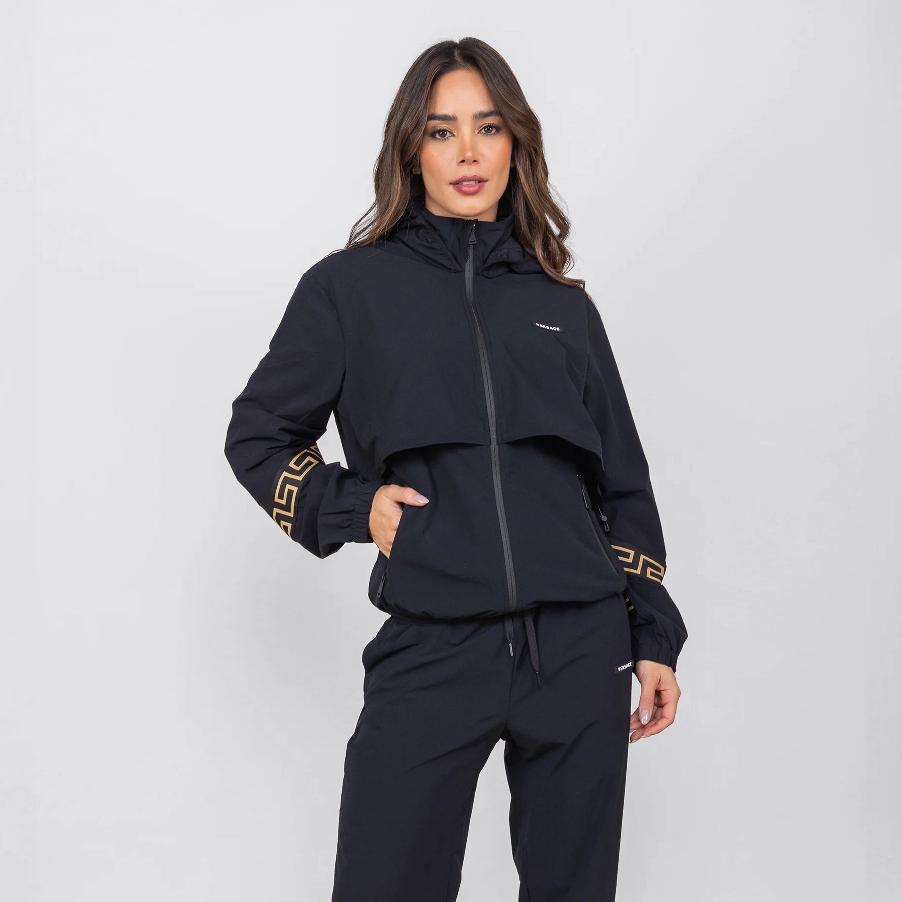 Chaqueta Negra Versace Greca