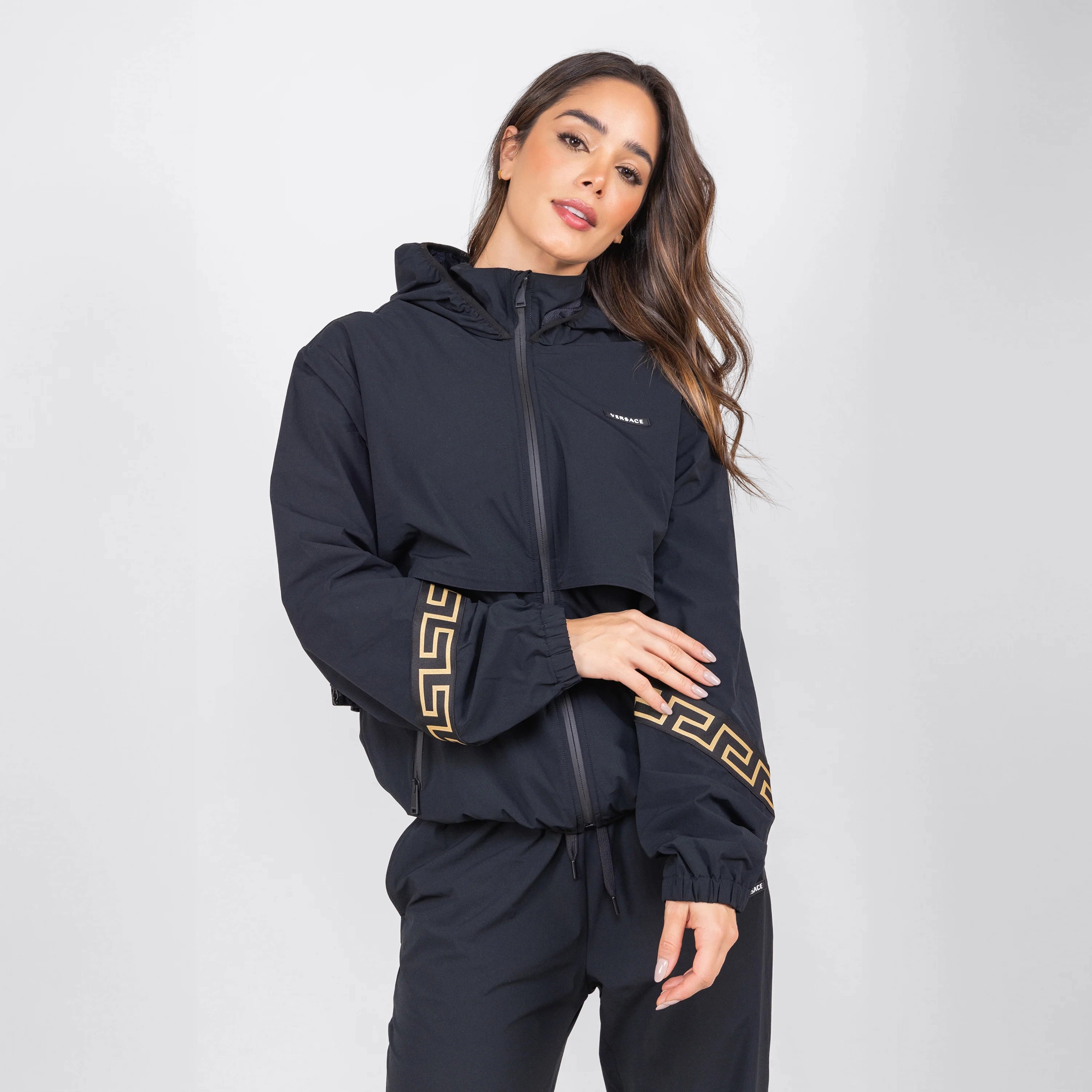 Chaqueta Negra Versace Greca