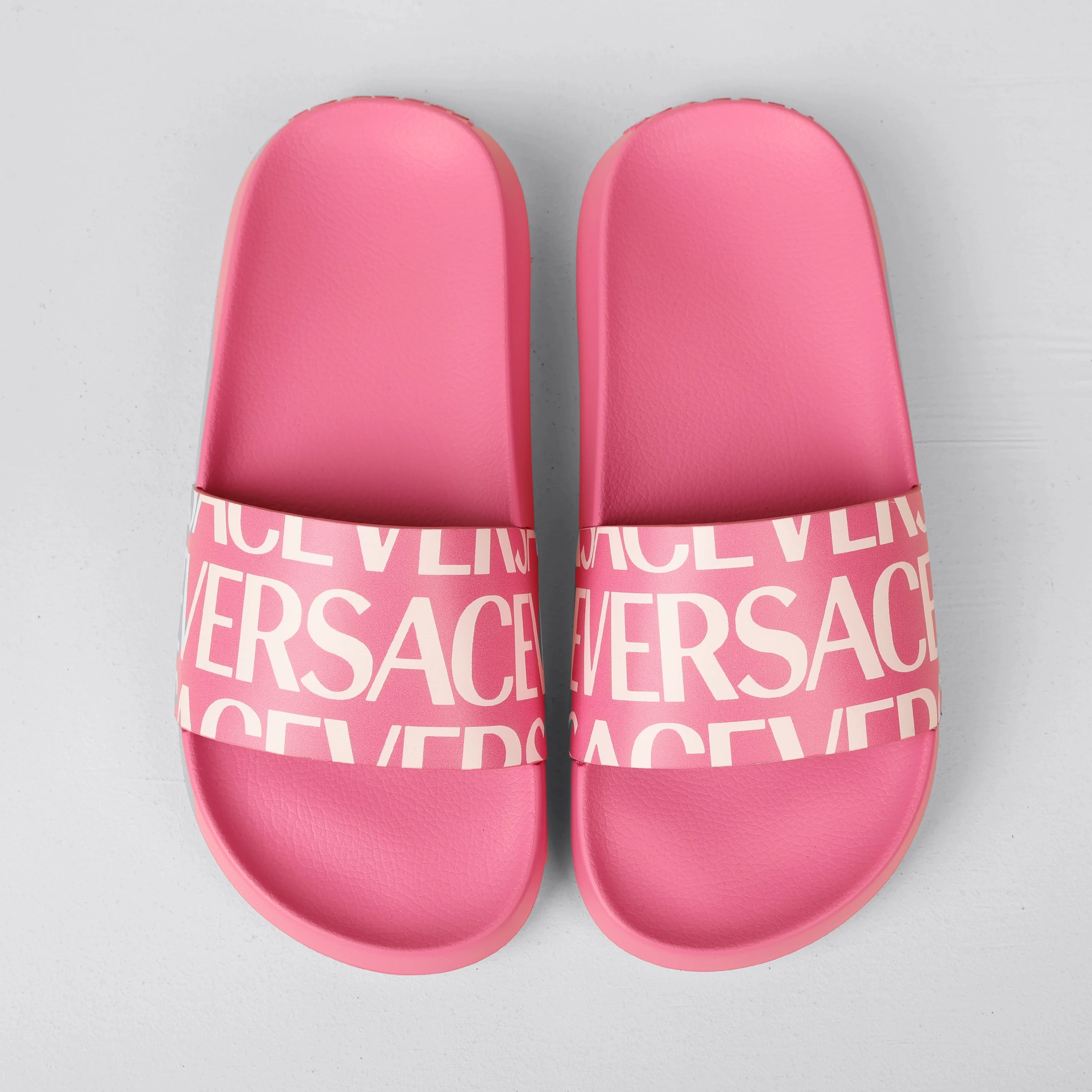 Sandalias Rosadas Versace Multilogo