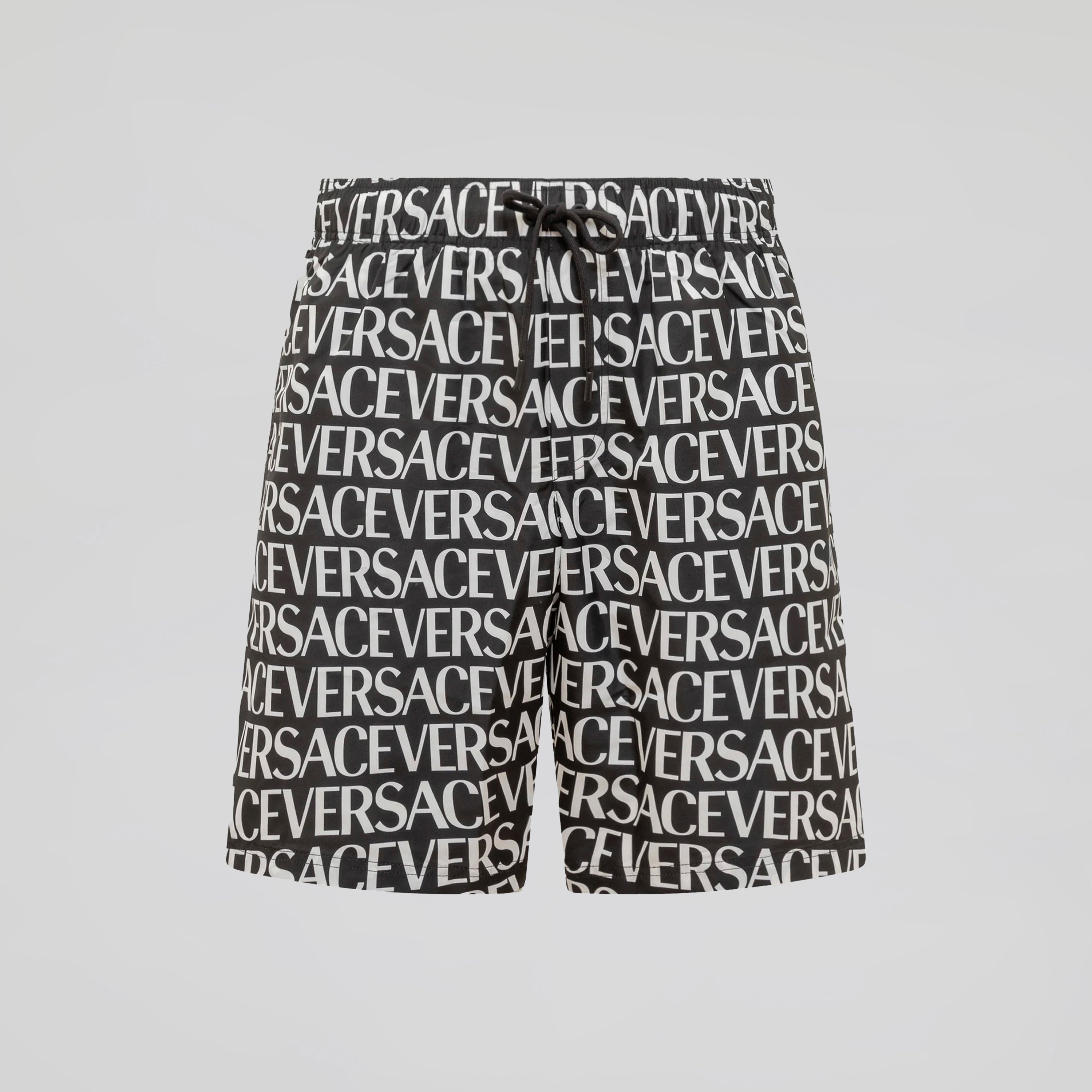 Pantaloneta Negra Versace Signature