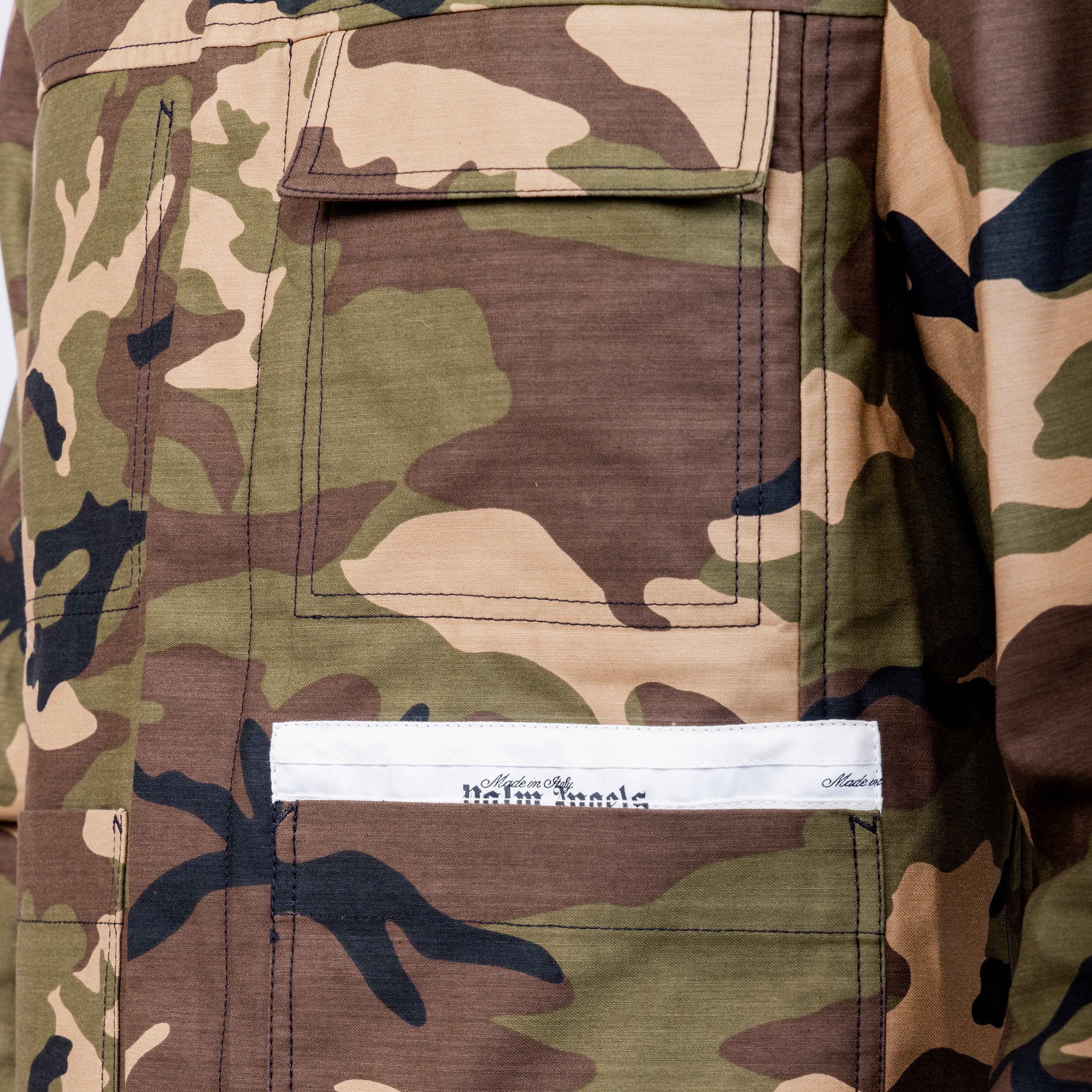 Chaqueta Verde Military Palm Angels Sartorial Tape Camou