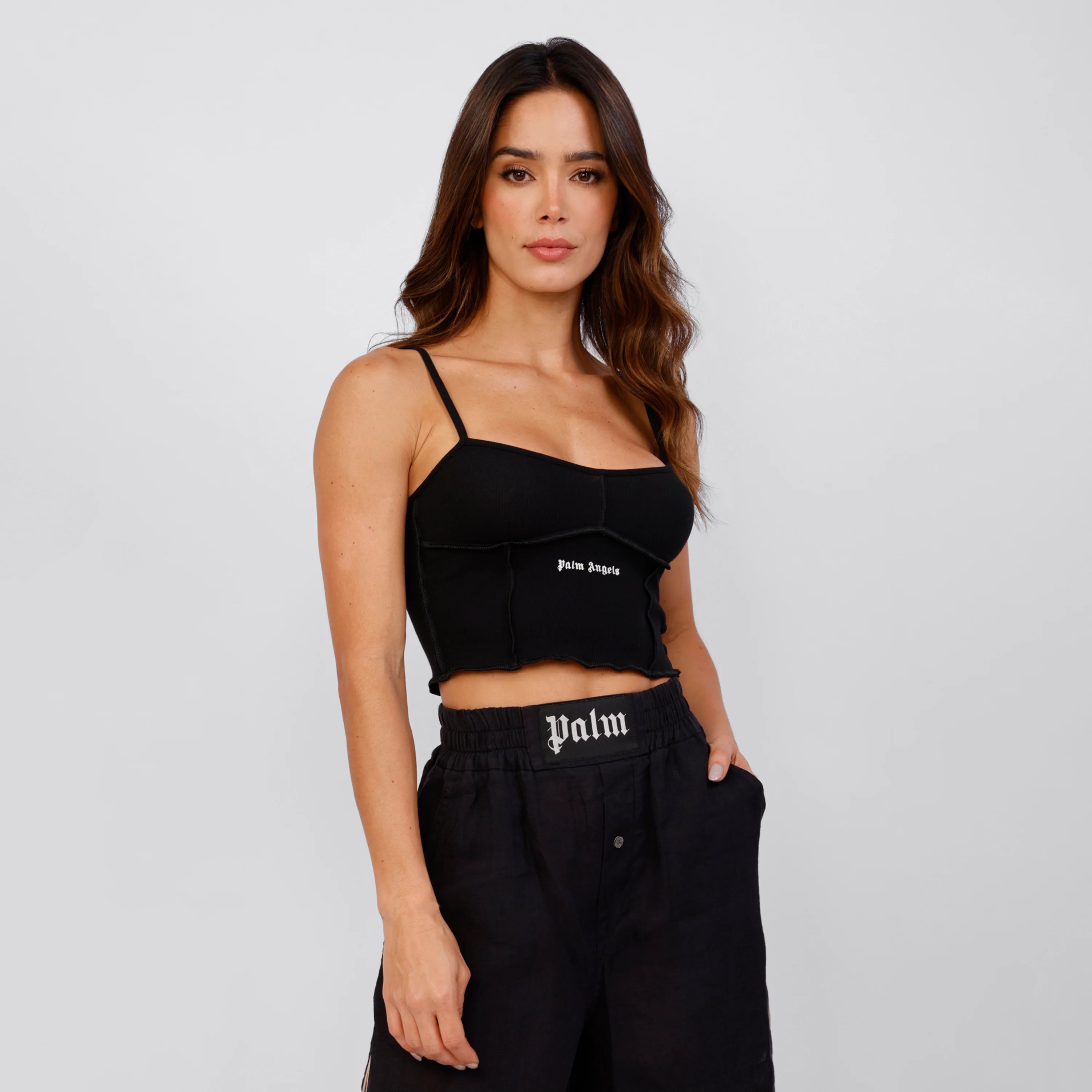 Short Negro Palm Angels Linen