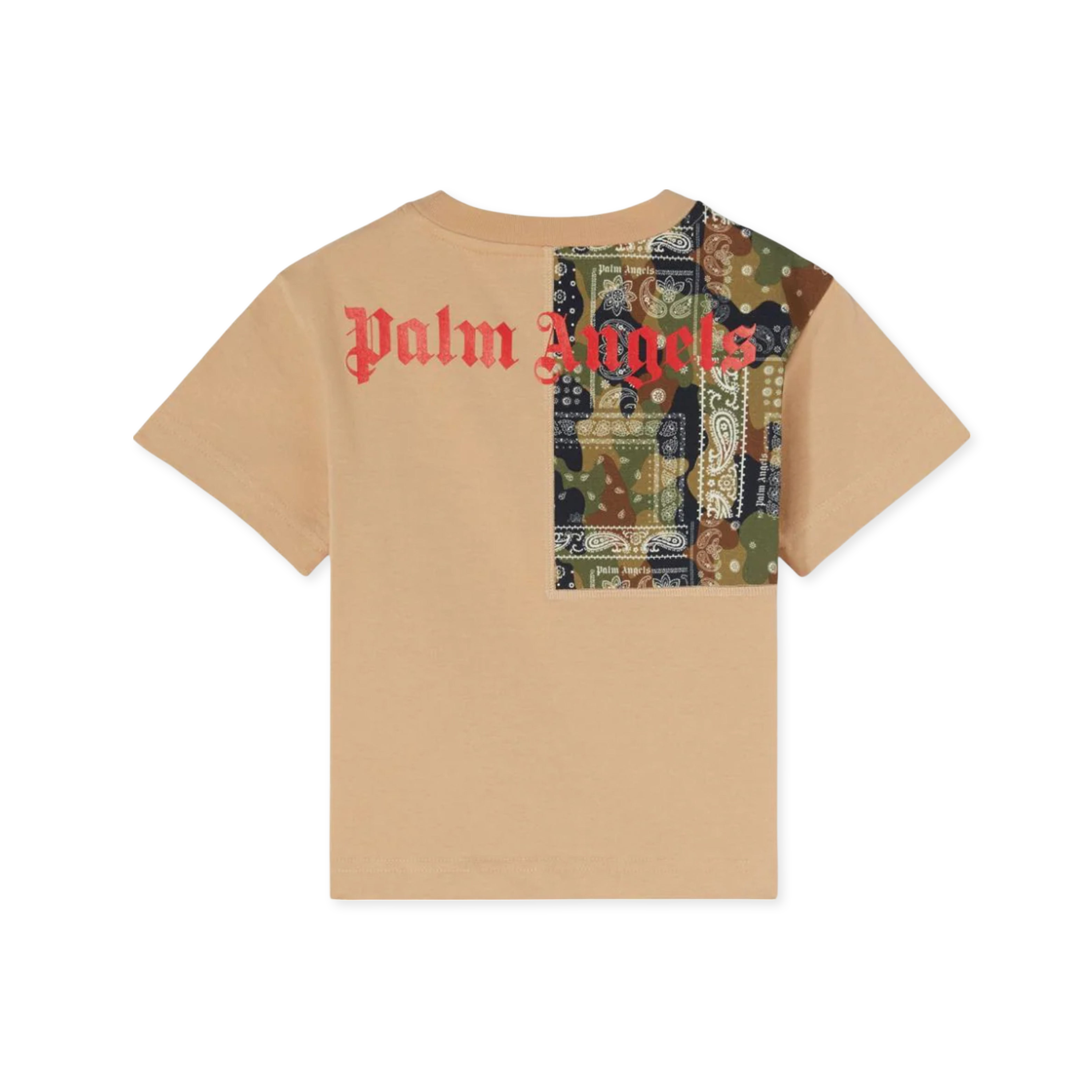 Camiseta Beige Palm Angels Kids Palm Brush