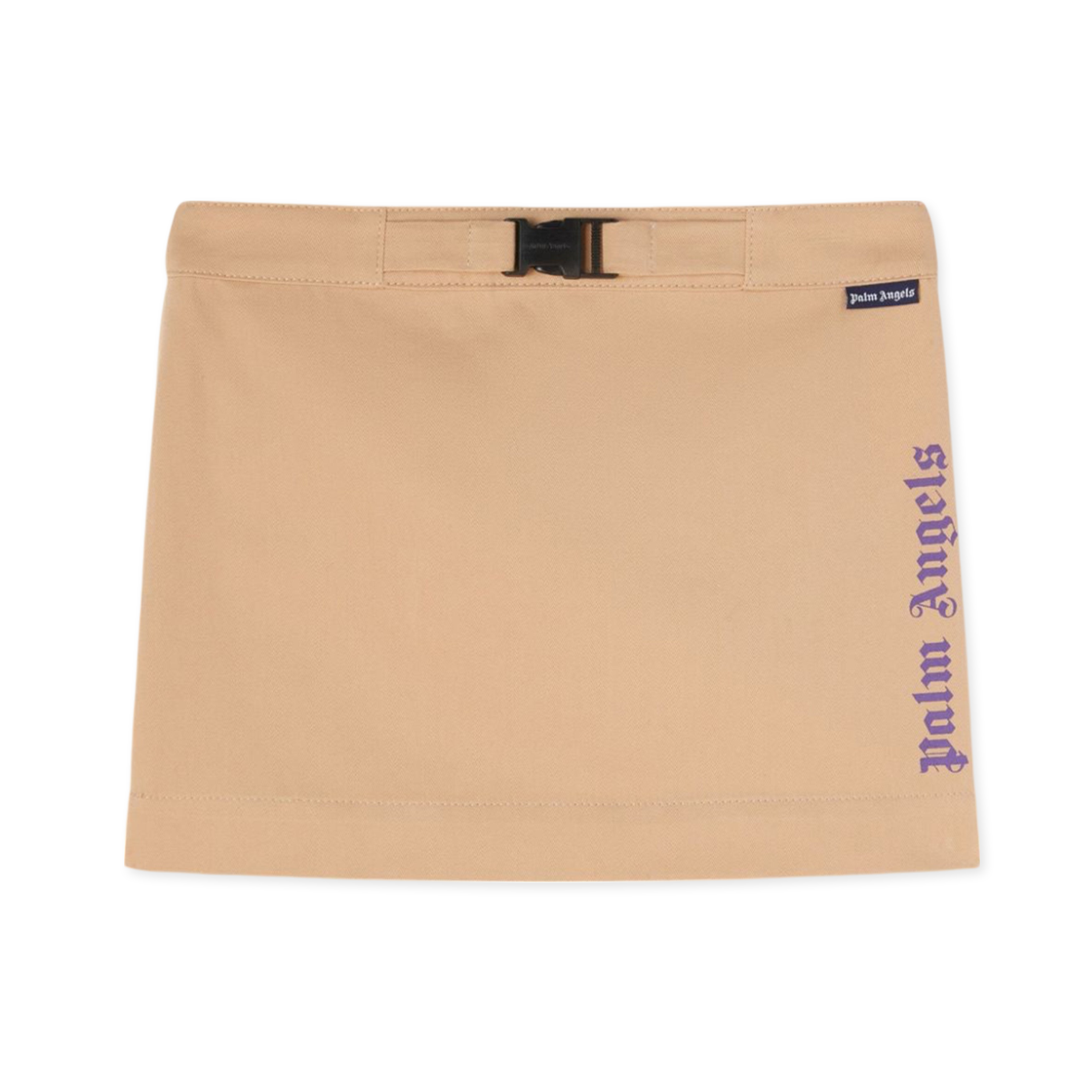 Falda Beige Palm Angels Kids Purple Logo