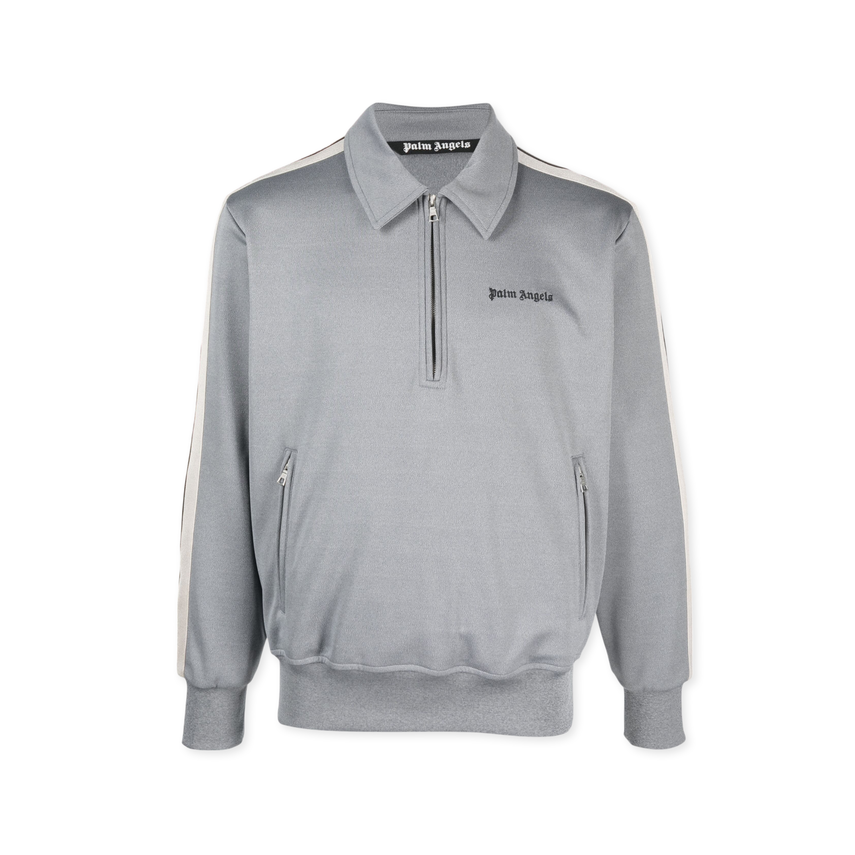 Buzo Gris Palm Angels Collar Track