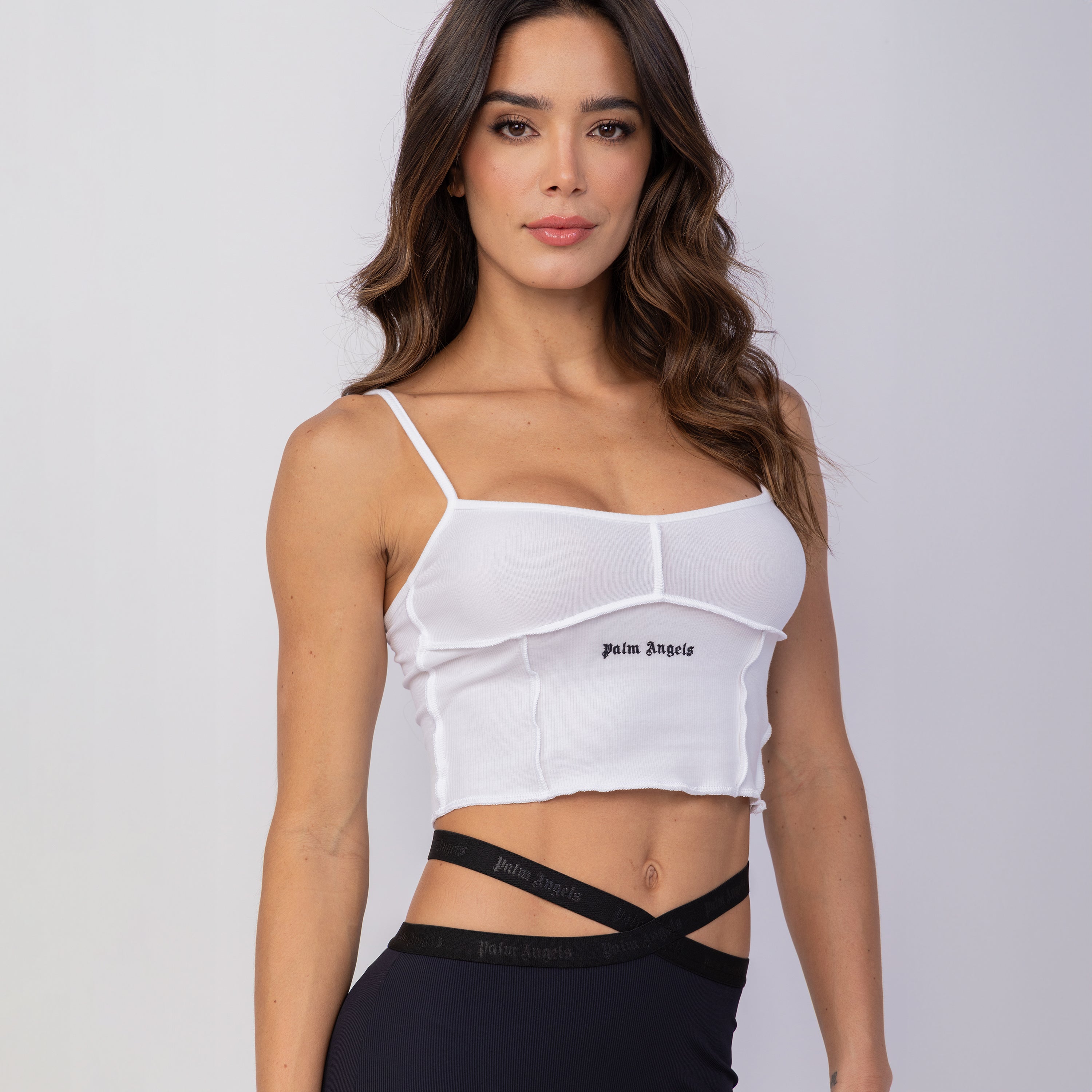 Top Blanco Palm Angels Rib