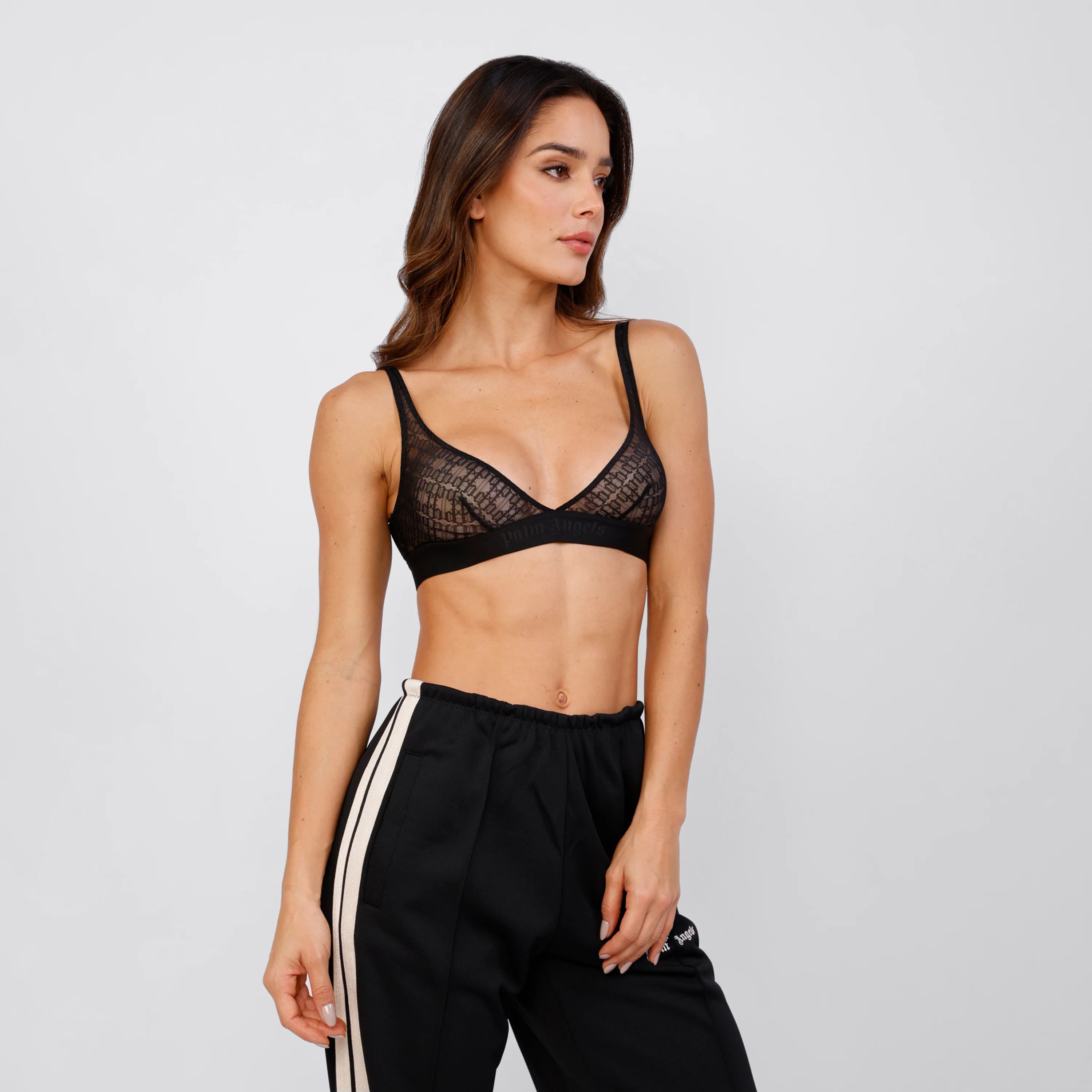 Bikini Top Negro Palm Angels Lace