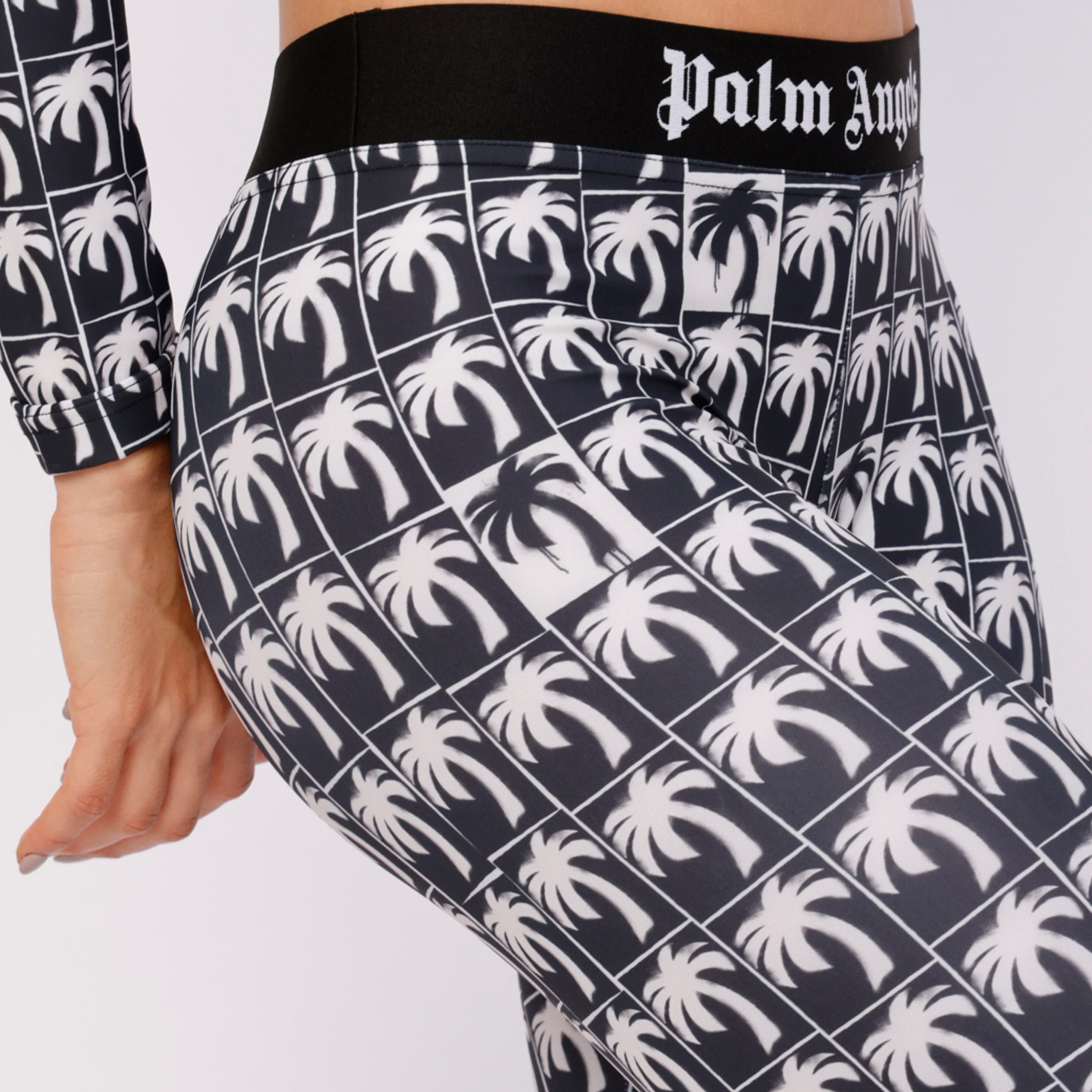 Legging Negro Palm Angels Palms Logo