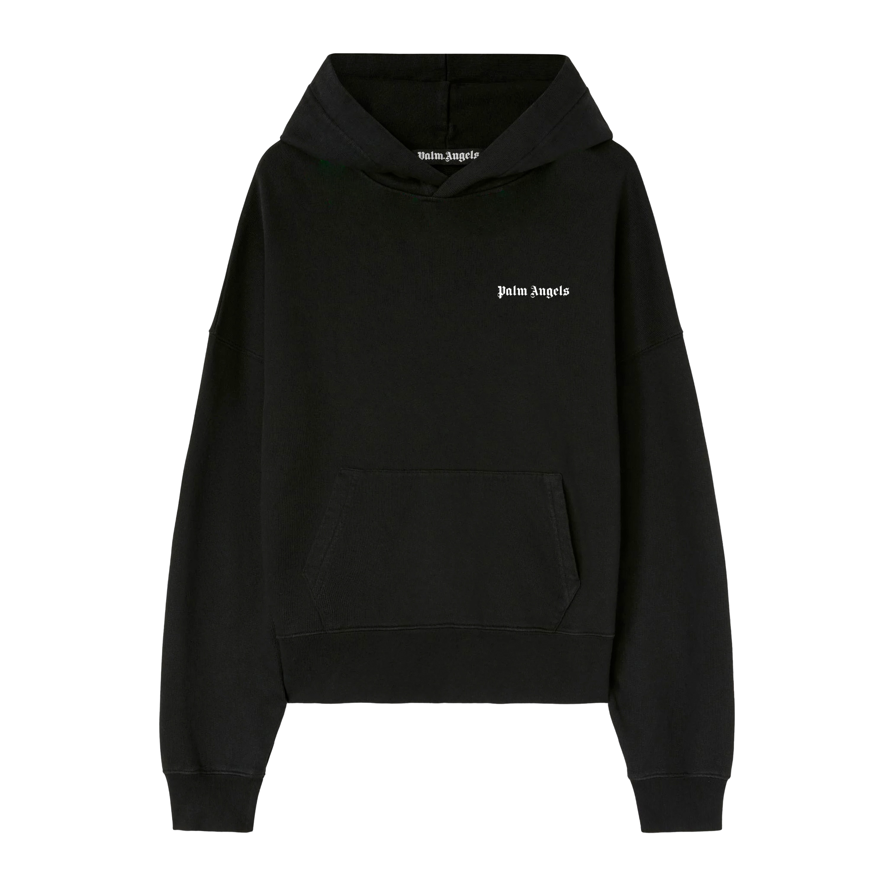 Buzo Tipo Hoodie Negro Palm Angels Embroidered Logo