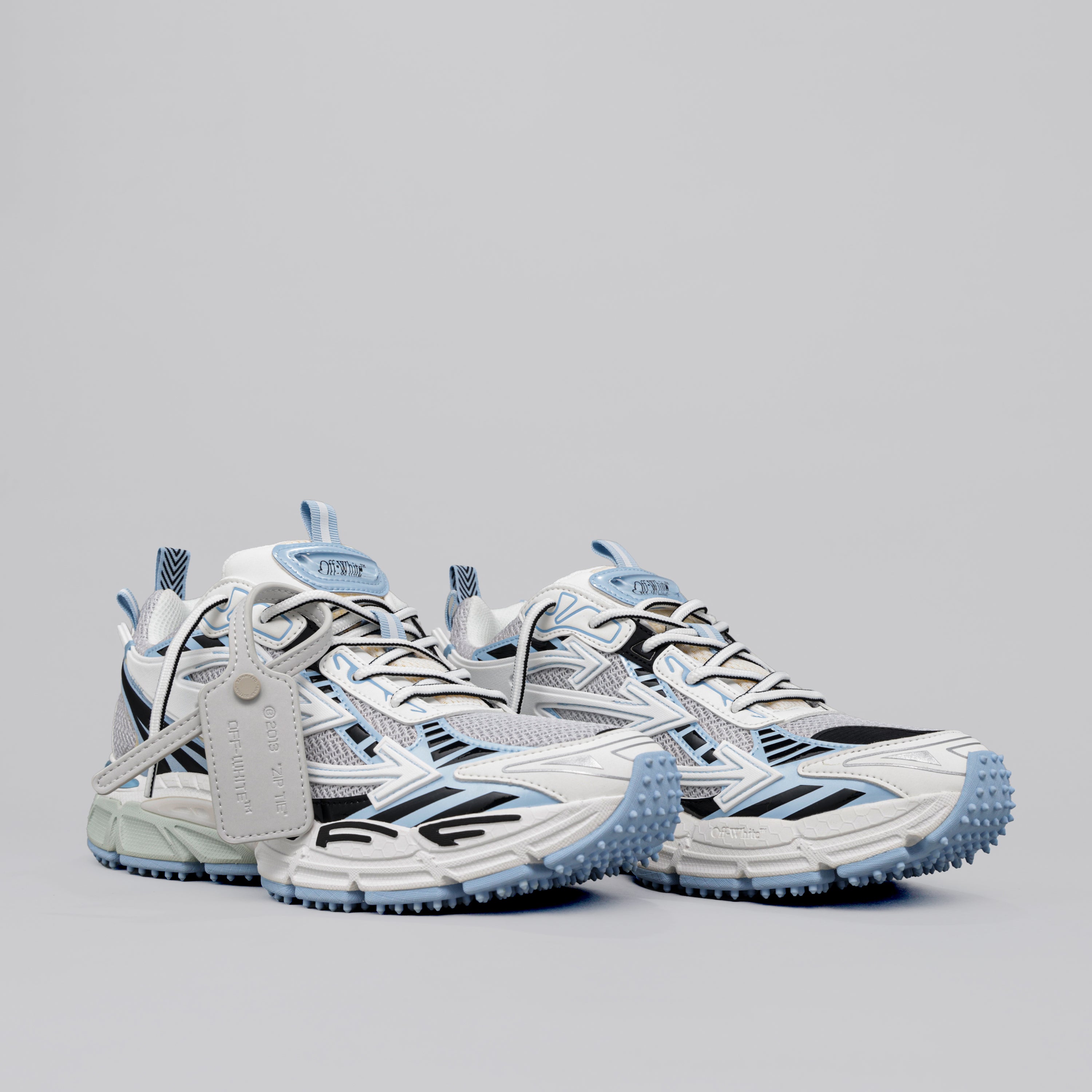 Sneakers Blanco Celeste Off-White "Be Right Back"