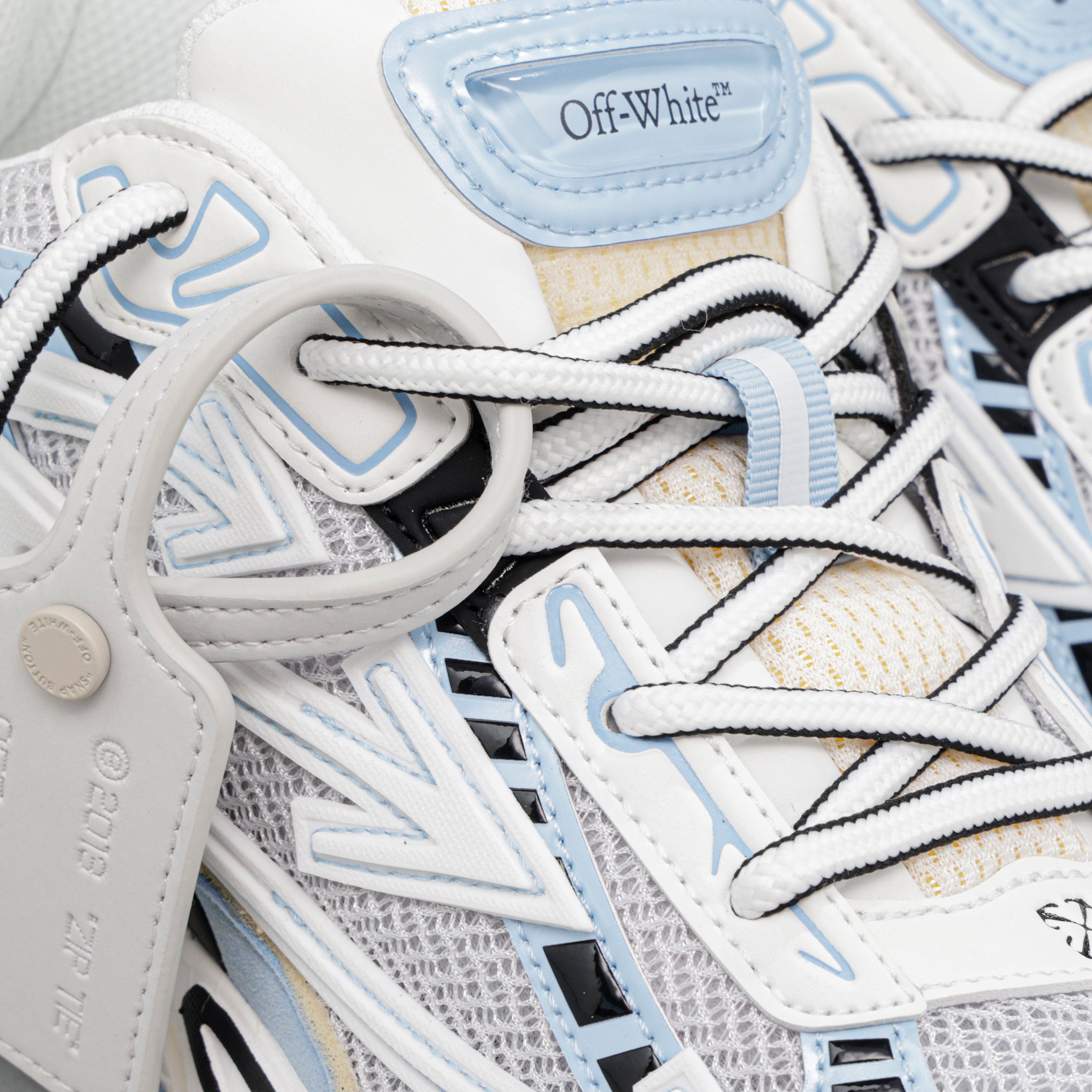 Sneakers Blanco Celeste Off-White "Be Right Back"