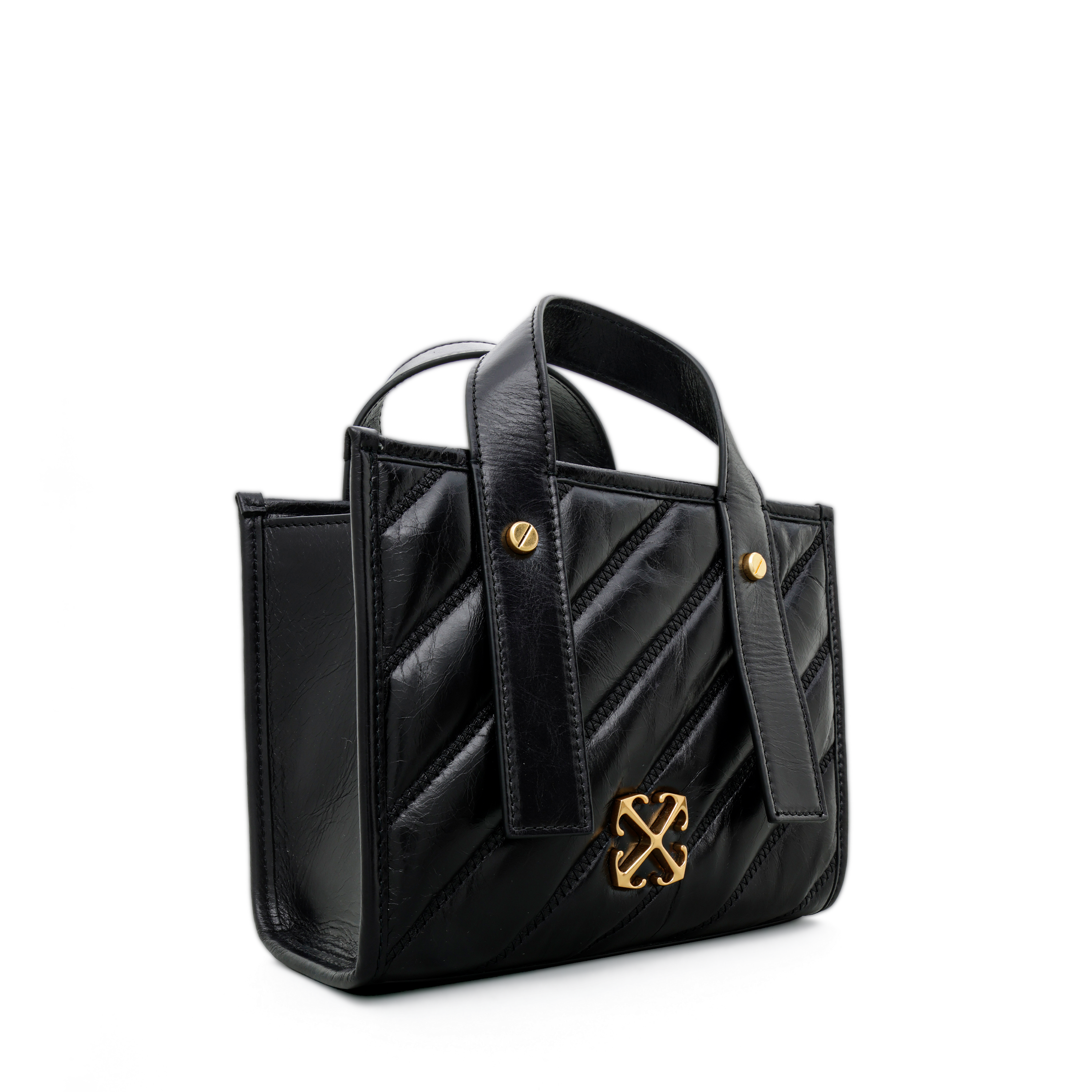 Cartera Negra Off-White Quilting Tote