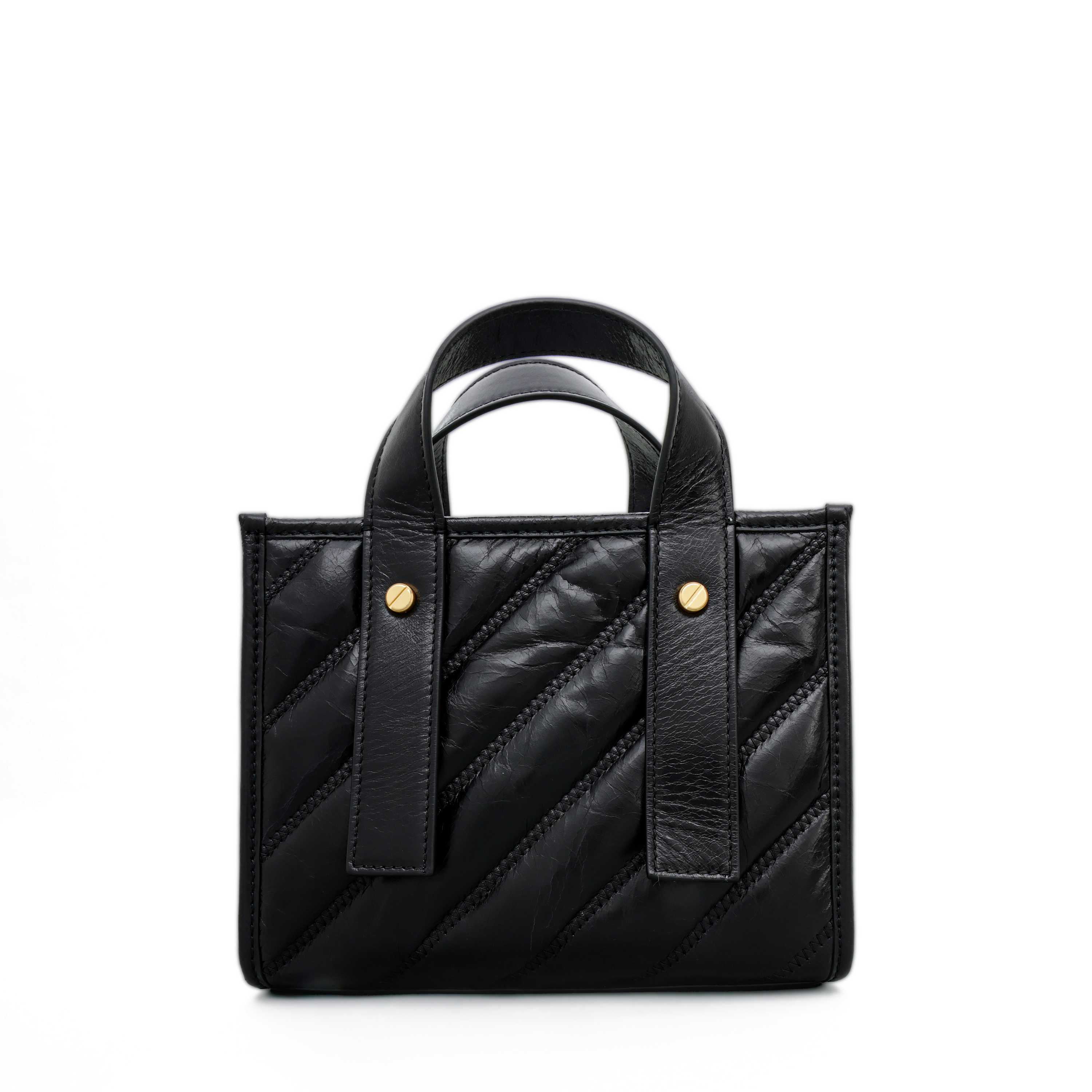 Cartera Negra Off-White Quilting Tote