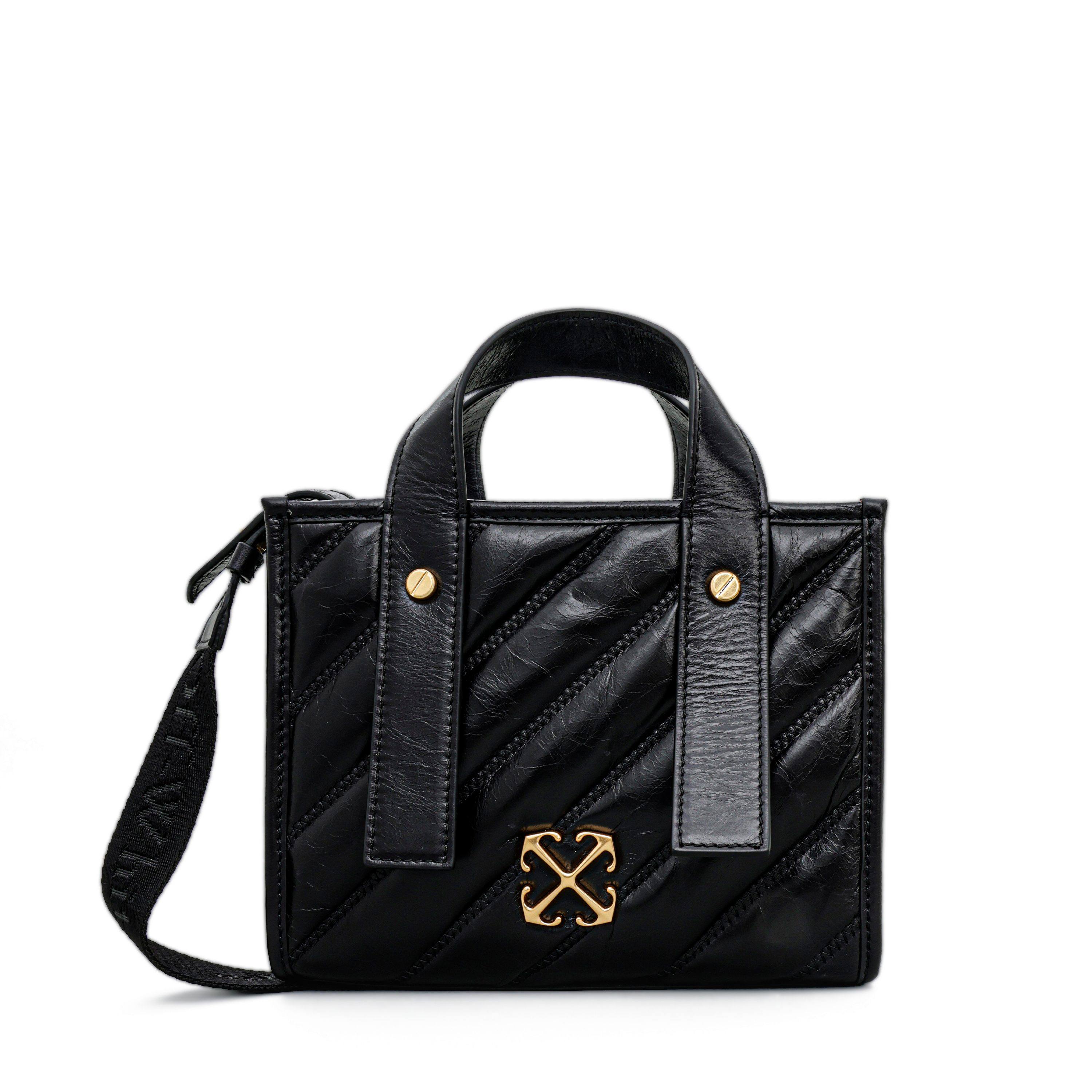 Cartera Negra Off-White Quilting Tote