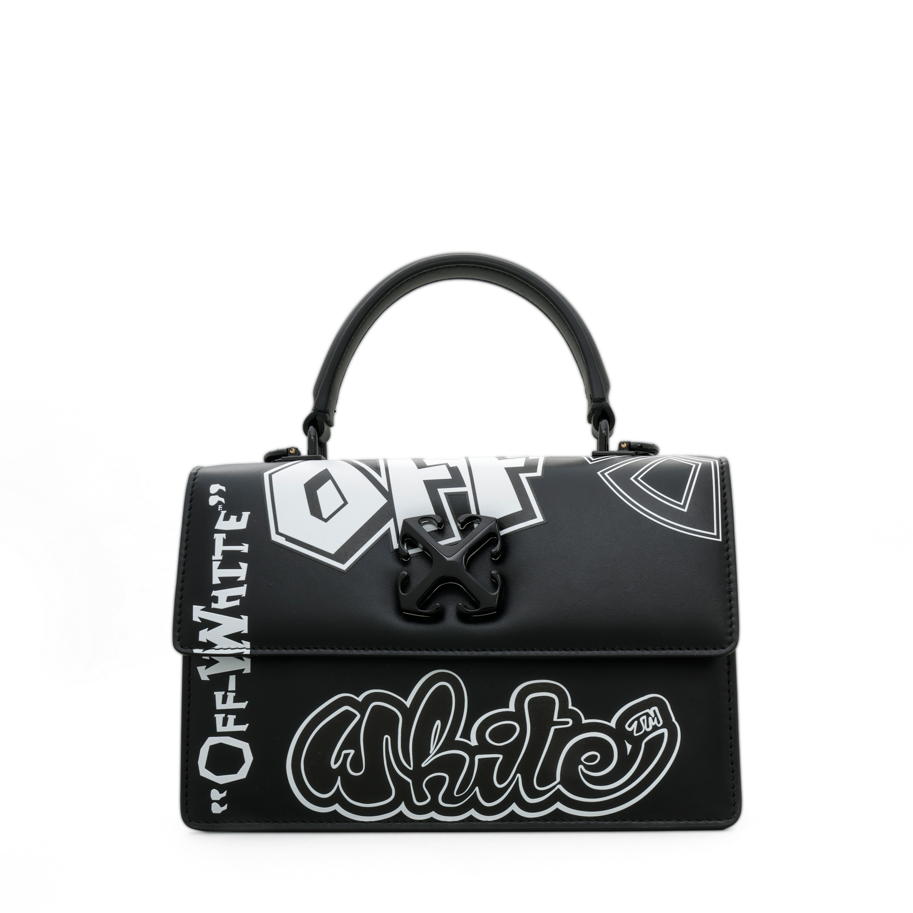 Cartera Negra Off-White Logo Black - White