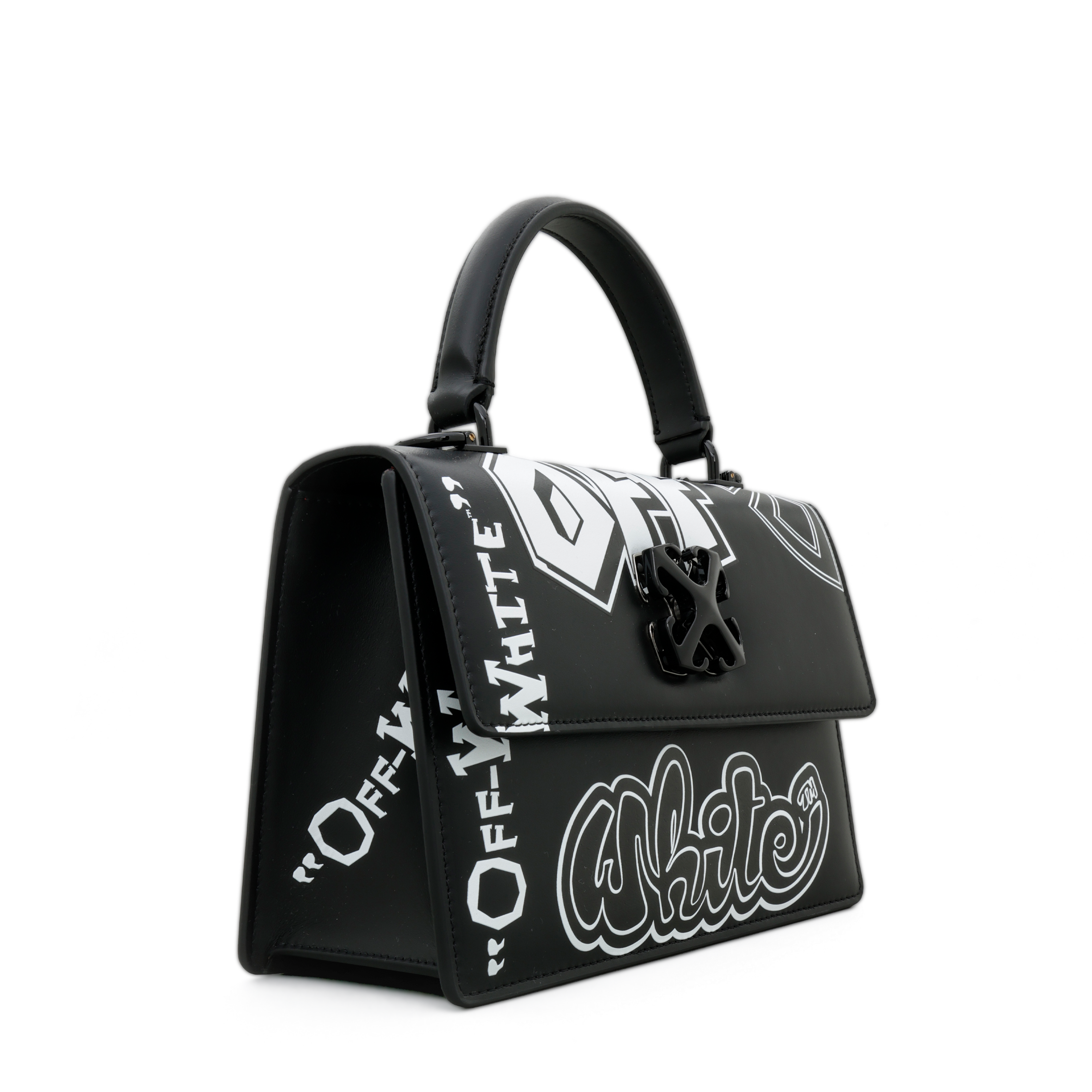 Cartera Negra Off-White Logo Black - White