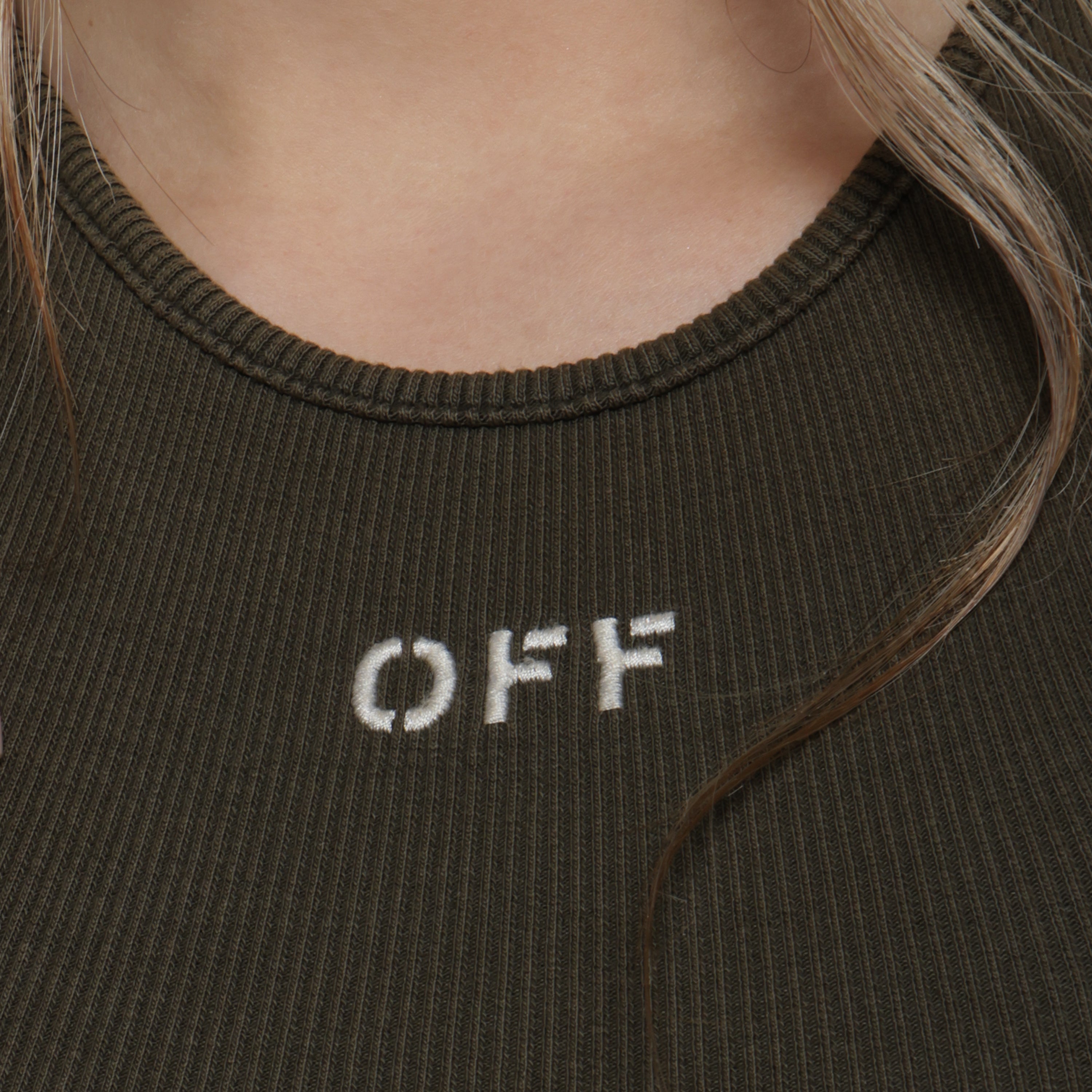 Top Verde Off-White Off Stamp