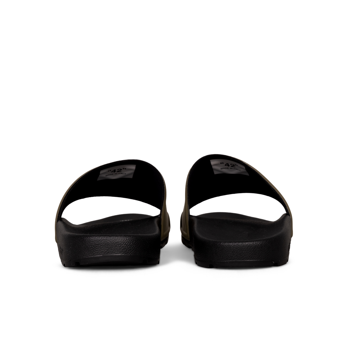 Sandalias Negras - Verdes Off-White Olive Green Arrow