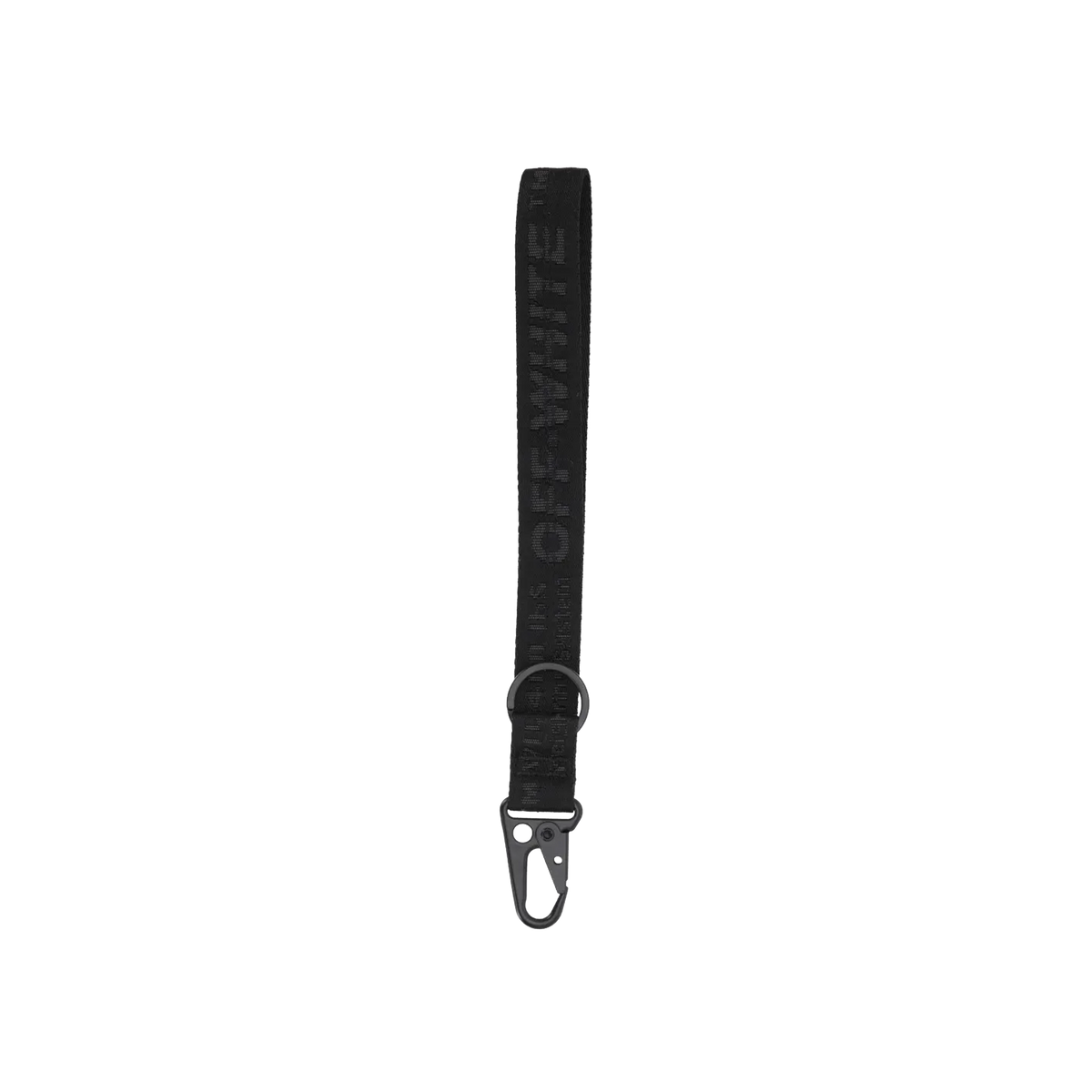Llavero Negro Off-White Holder Tape Logo Keyring