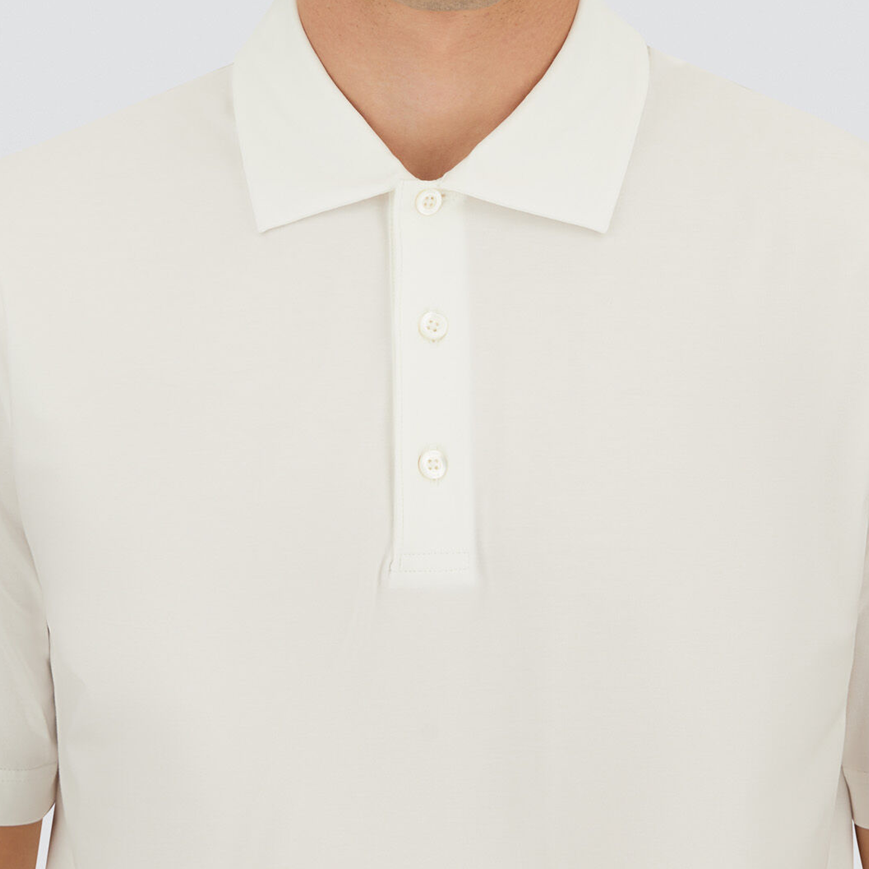 Camiseta Tipo Polo Blanca Herno Plaque
