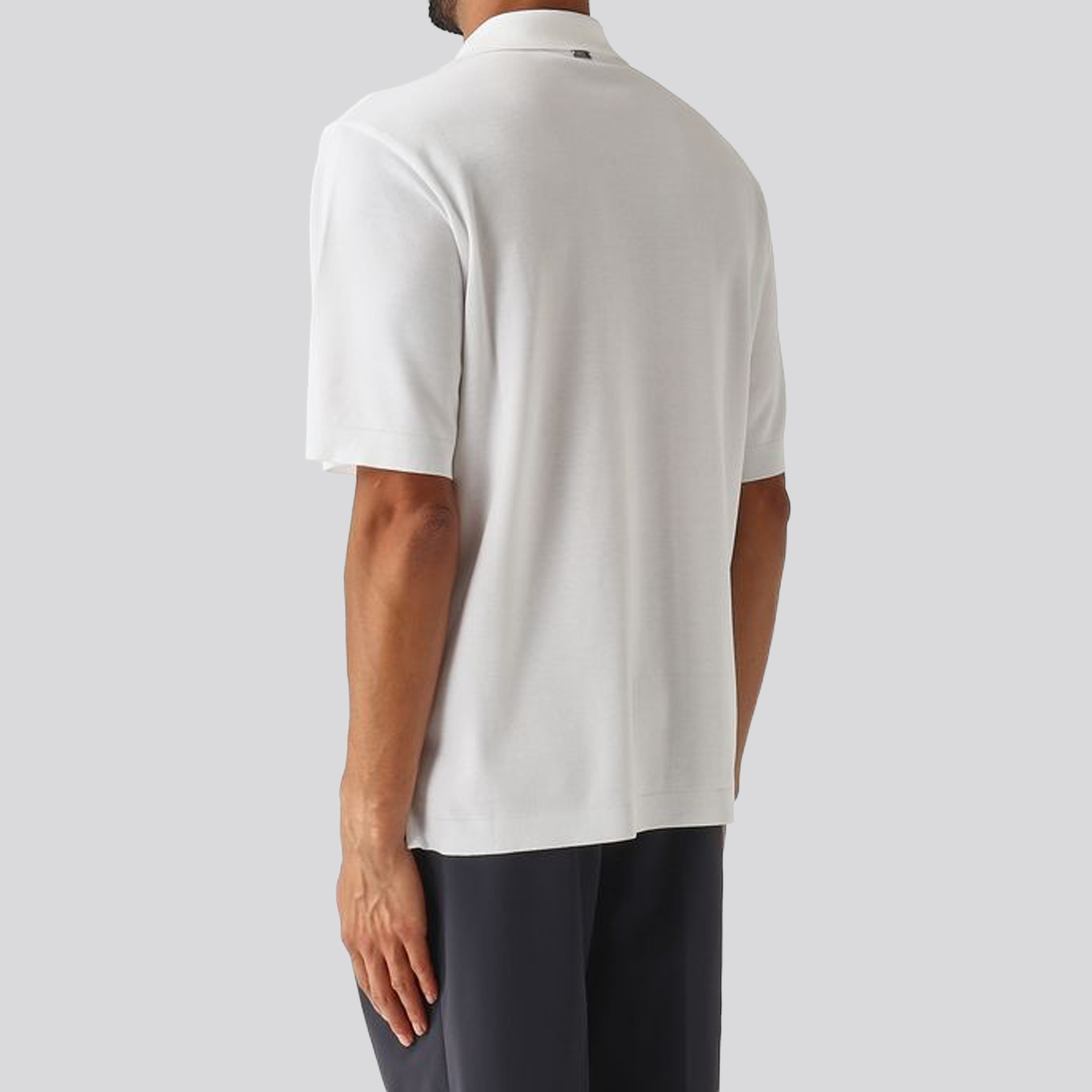 Camiseta Tipo Polo Blanca Herno Knitted