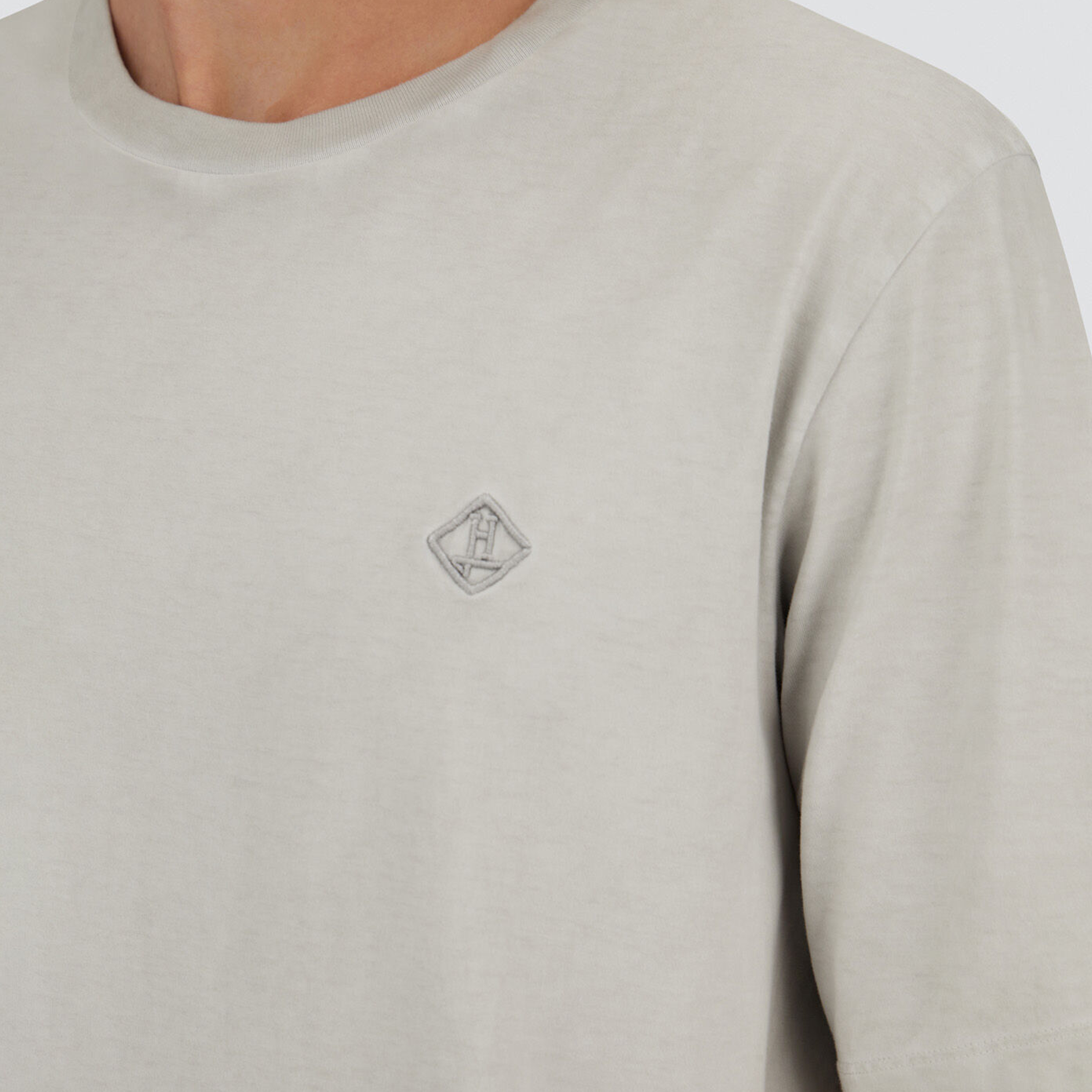 Camiseta Gris Herno H Embroidered Logo