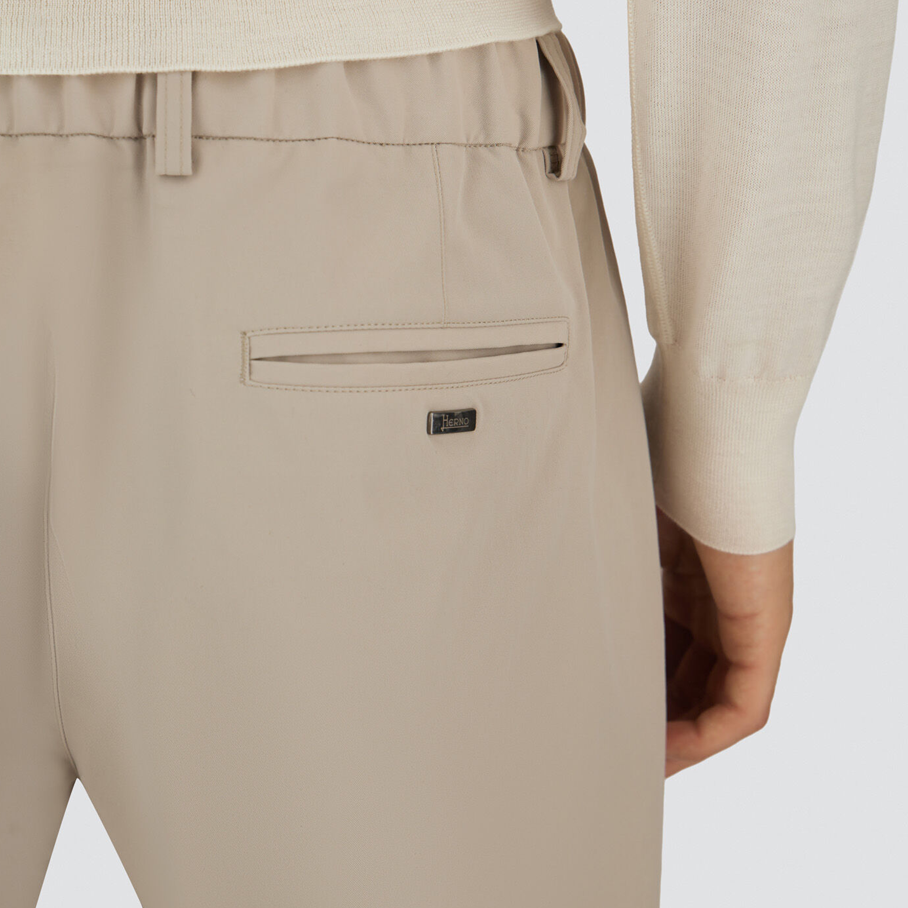 Pantalón Beige Herno Drawstring