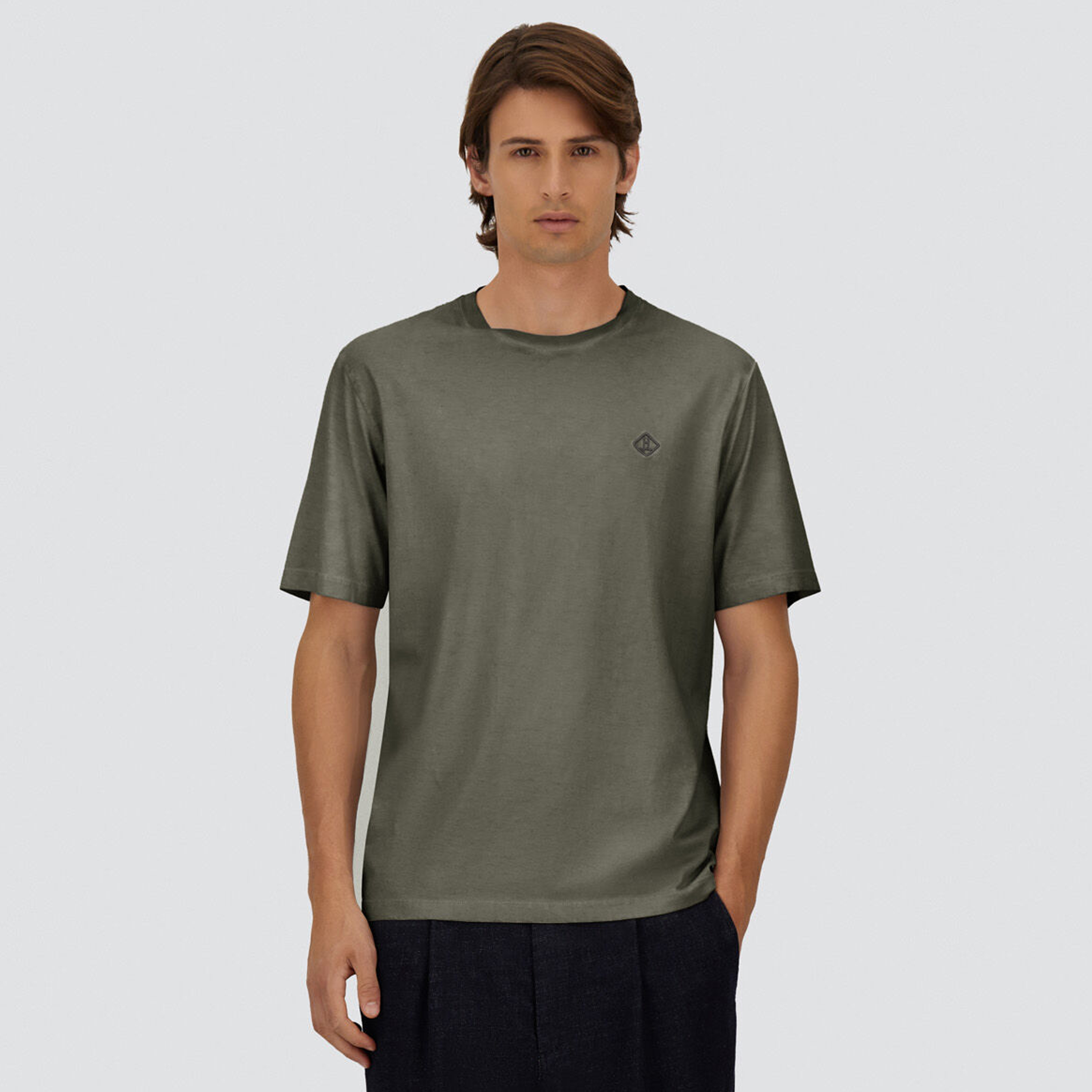 Camiseta Salvia Herno H Embroidered Logo
