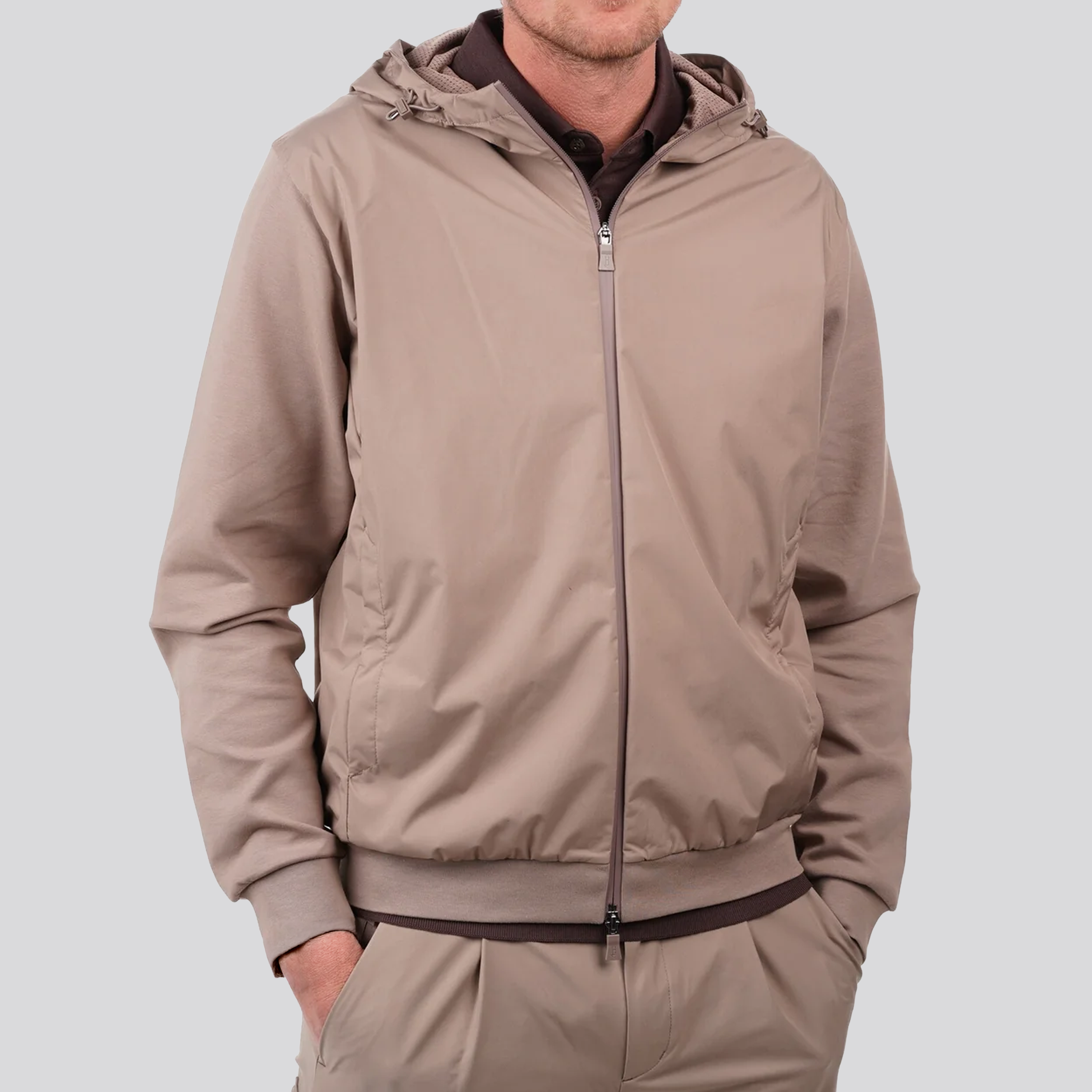 Chaqueta Taupe Herno Cappuccio