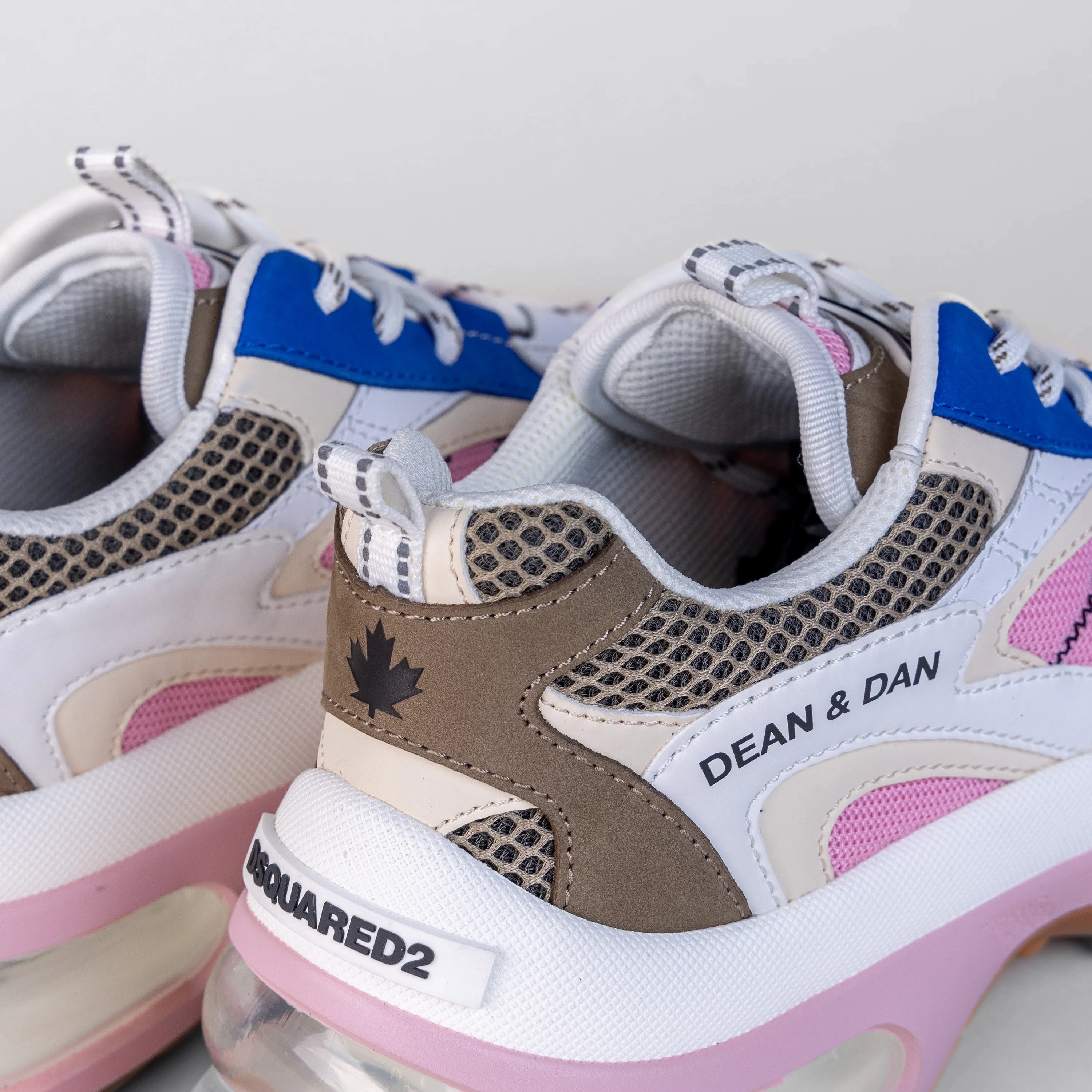 Sneakers Blanco Rosado Dsquared2 Lace Panel