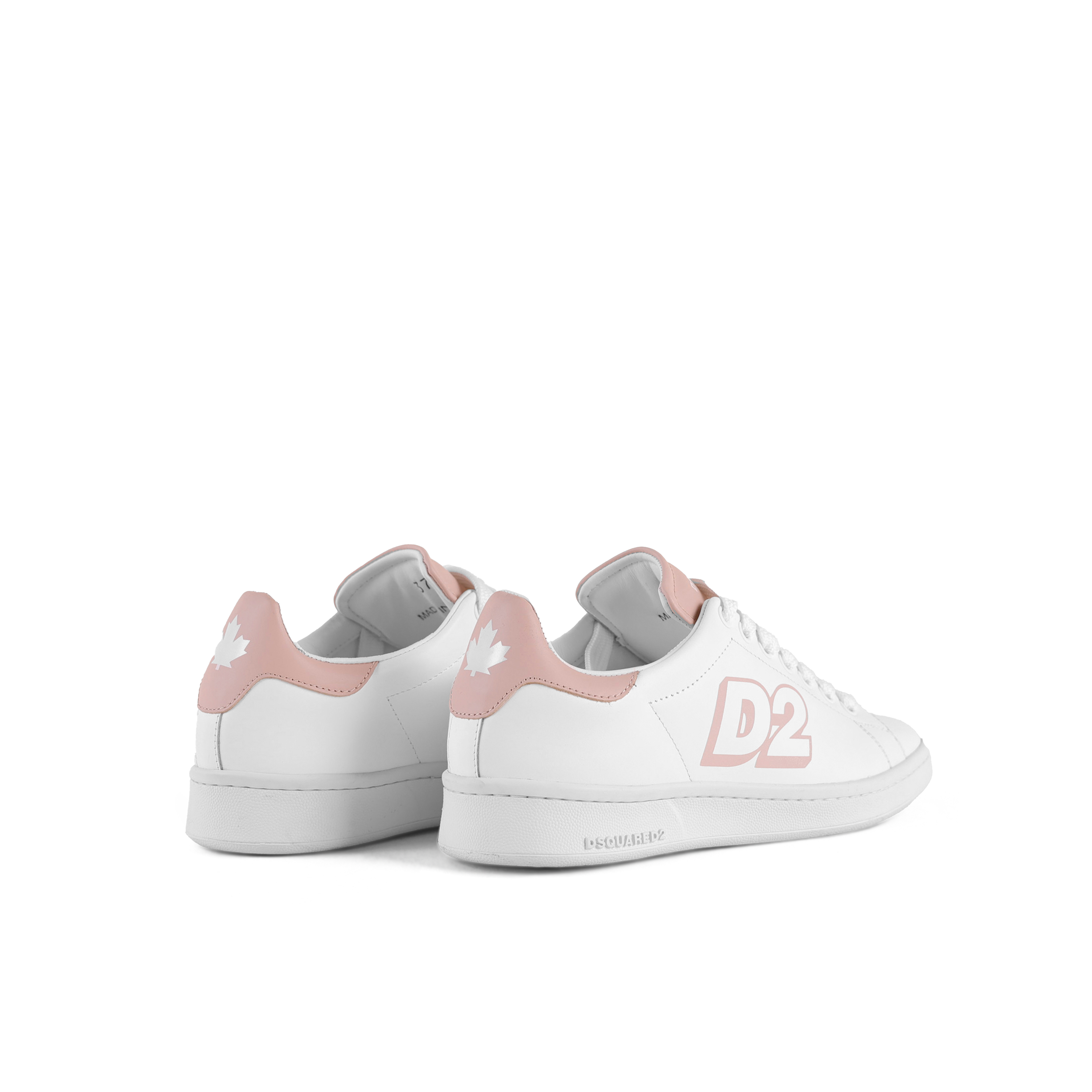 Sneakers Blanco Rosado Dsquared2 D2 Logo
