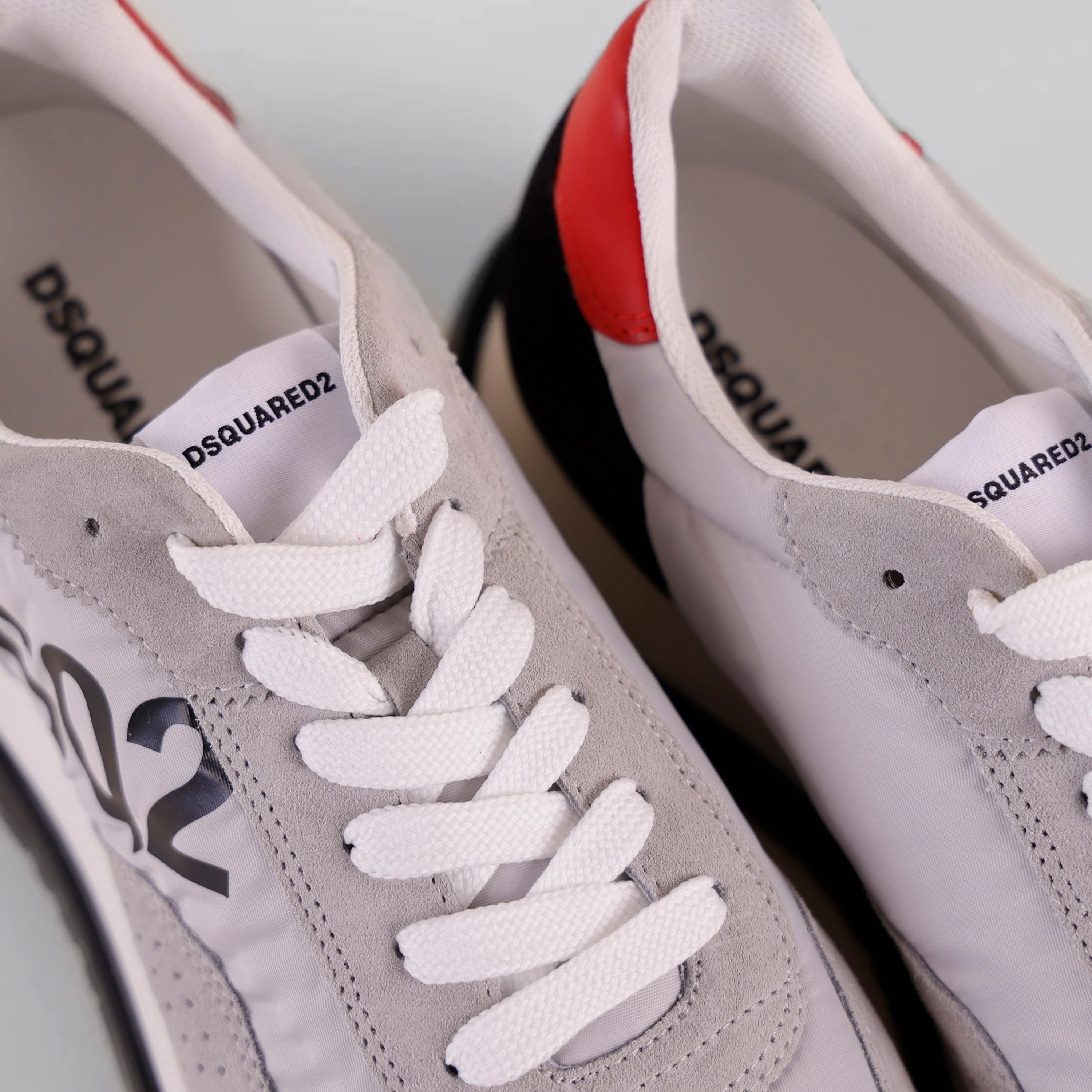 Sneakers Blanco Rojo Dsquared2 Dsq2 Print