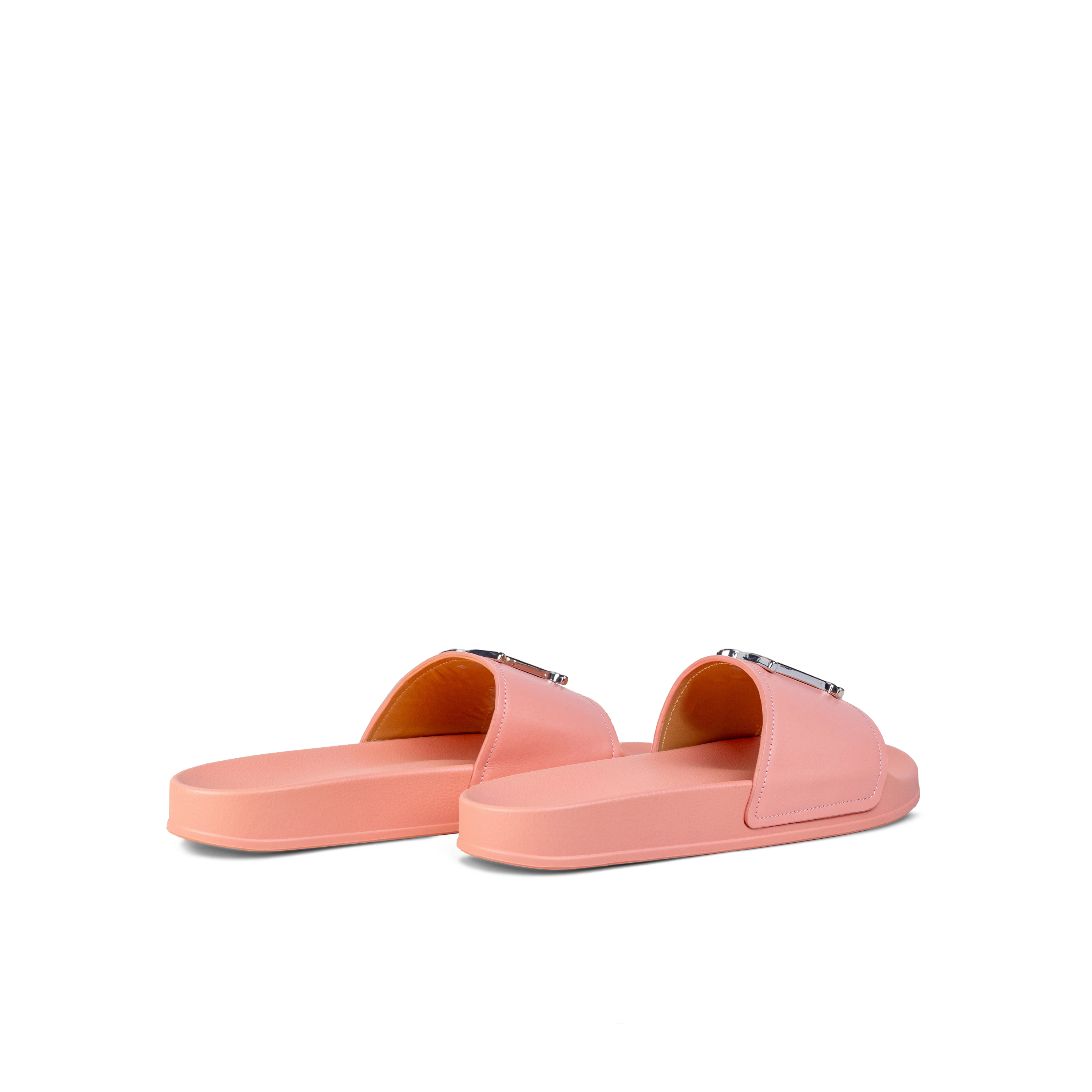 Sandalias Rosadas Dsquared2 Placa Plateada