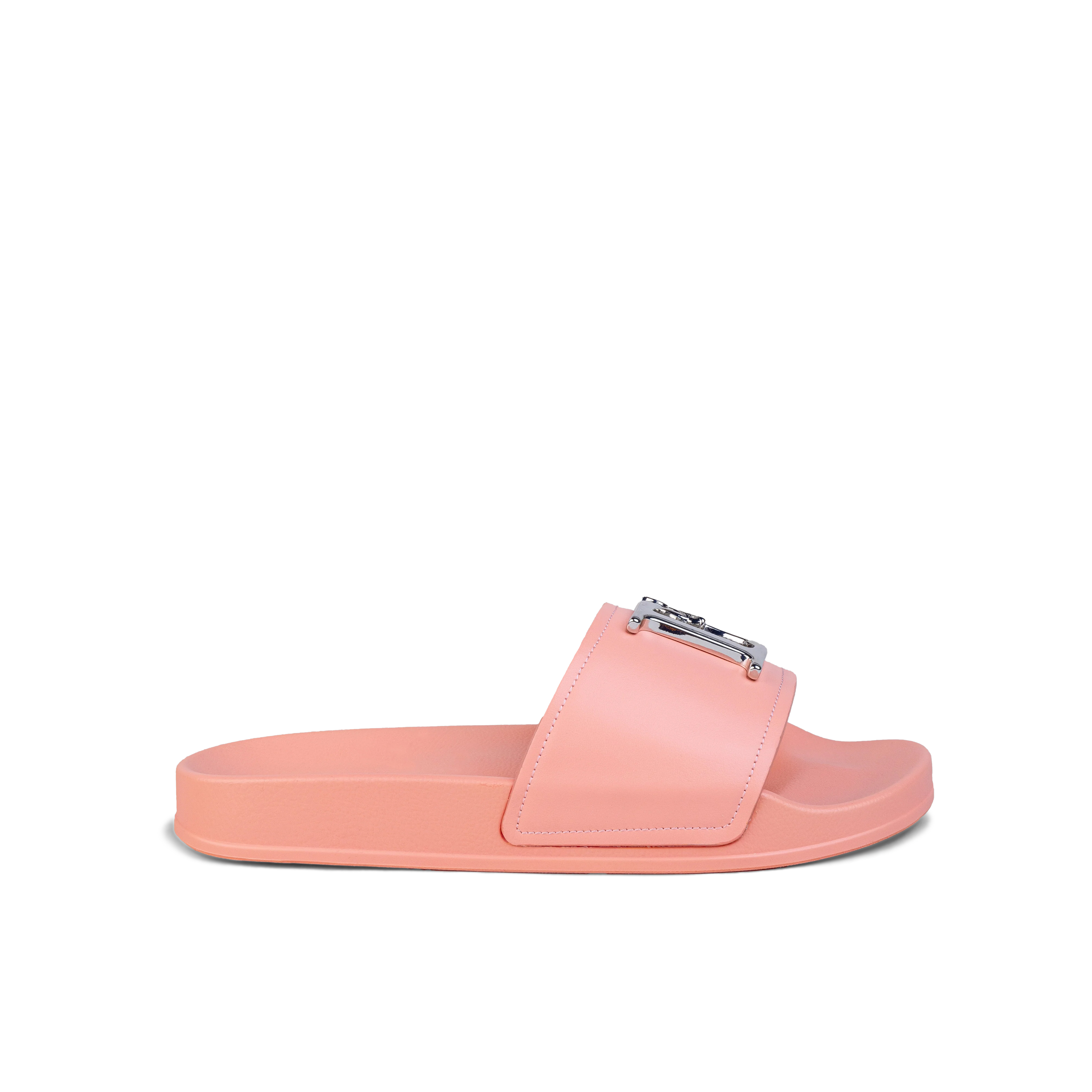 Sandalias Rosadas Dsquared2 Placa Plateada