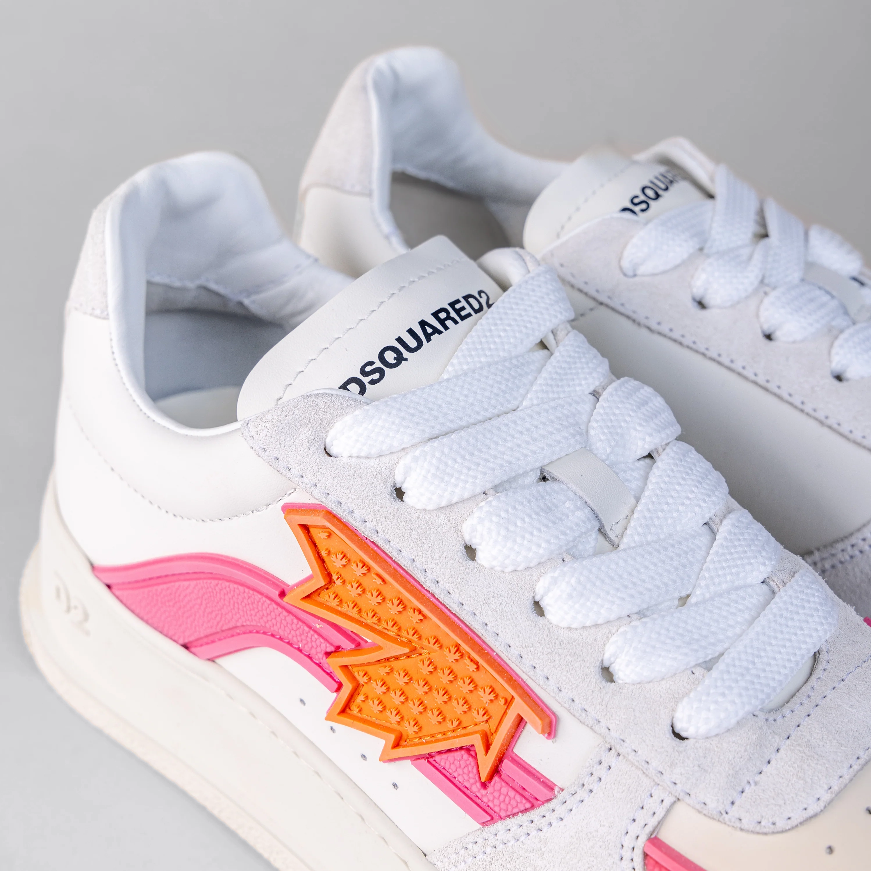 Sneakers Blanco Fucsia Dsquared2 Leaf